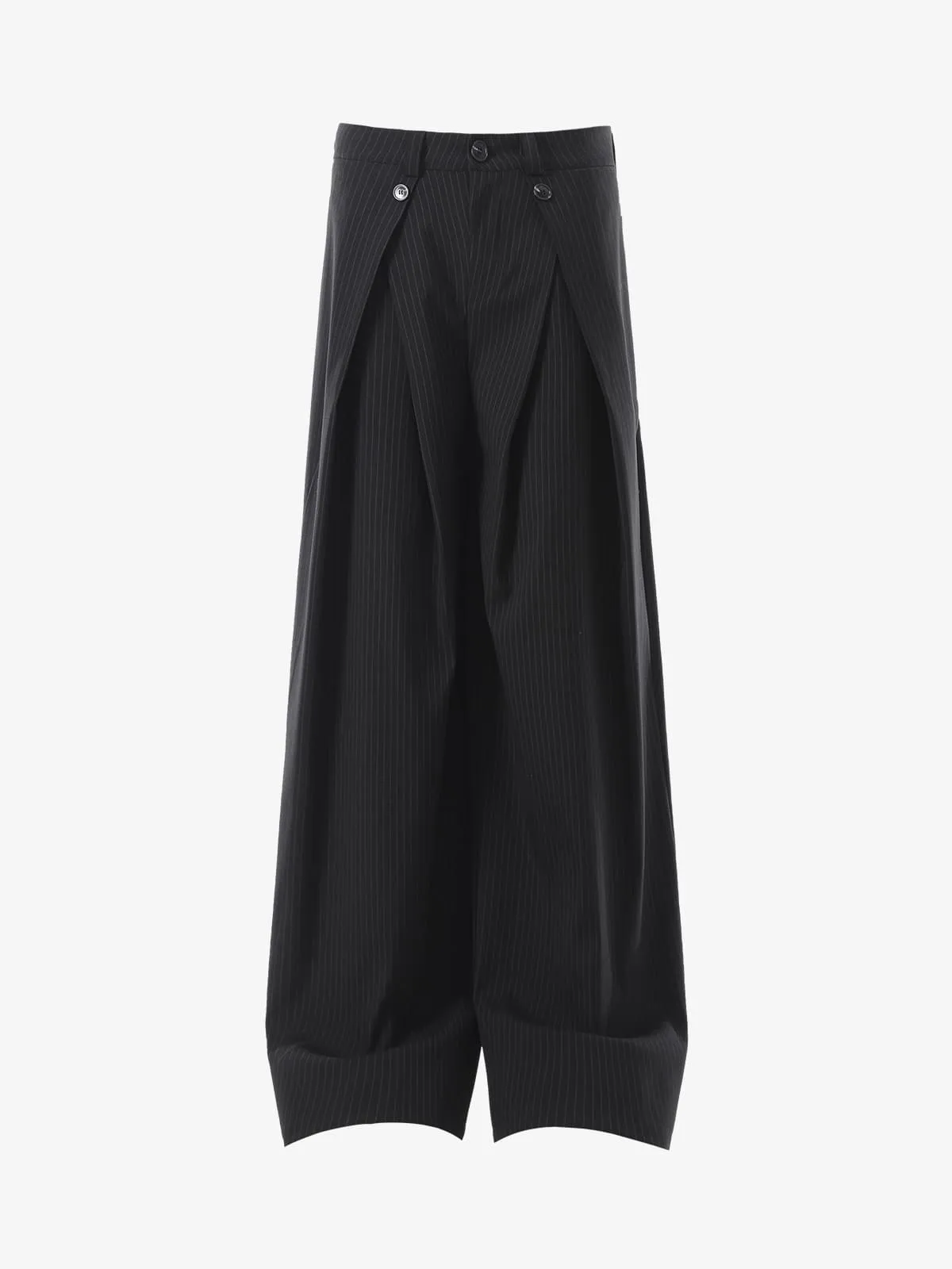 Retro Structured Asymmetric Baggy Pants sold by Thesupermade