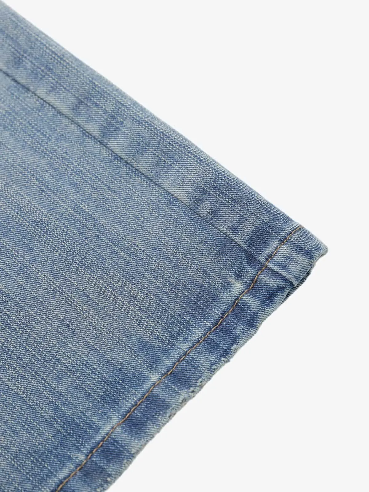 Vintage Washed Distressed Patchwork Deconstructed Baggy Jeans sold by Thesupermade product image thumbnail 4