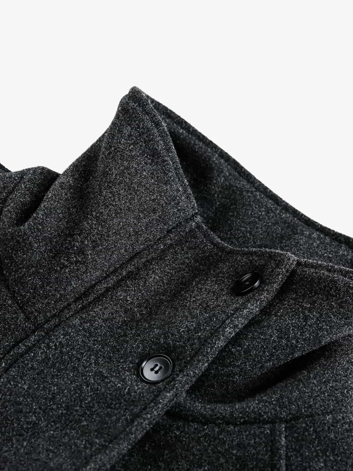 Retro Wool Blend Stand Collar Cotton Jacket sold by Thesupermade product image thumbnail 3