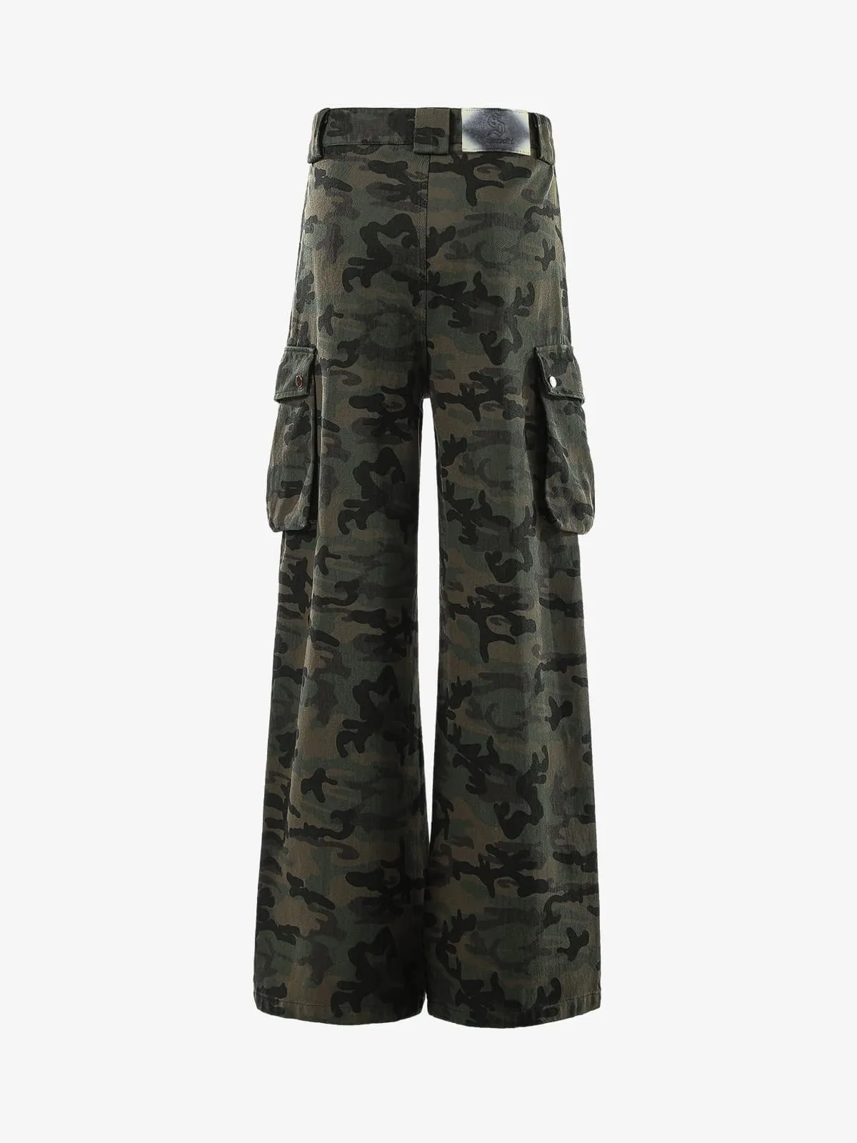 Retro Camouflage Pocket Design Workwear Casual Pants sold by Thesupermade product image thumbnail 2