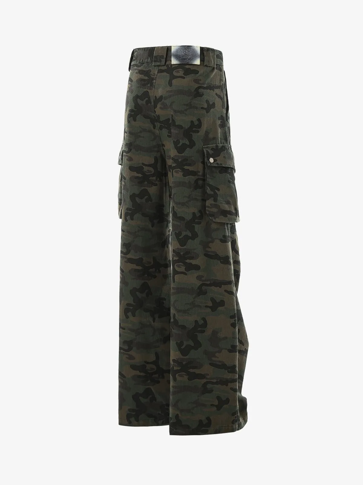 Retro Camouflage Pocket Design Workwear Casual Pants sold by Thesupermade product image thumbnail 3