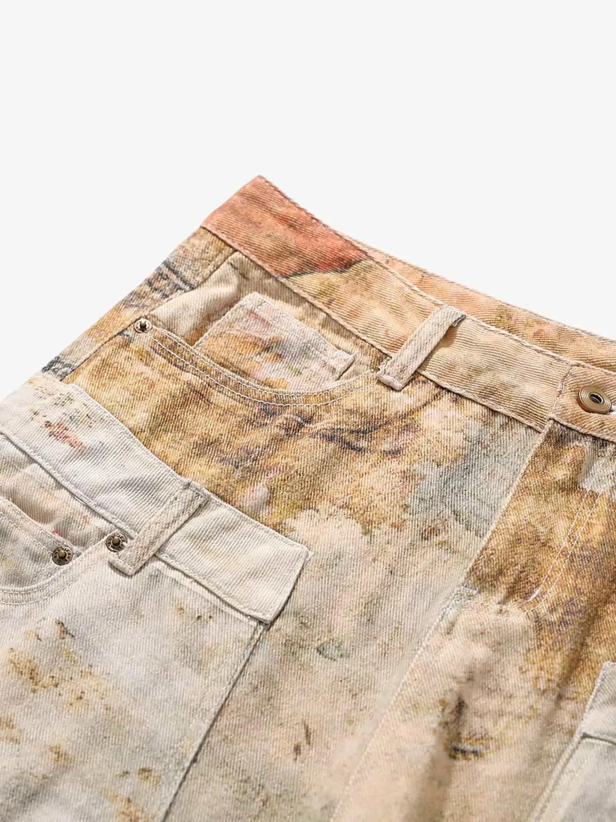 Vintage High Street Mud-Dyed Distressed Baggy Jeans sold by Thesupermade product image thumbnail 5