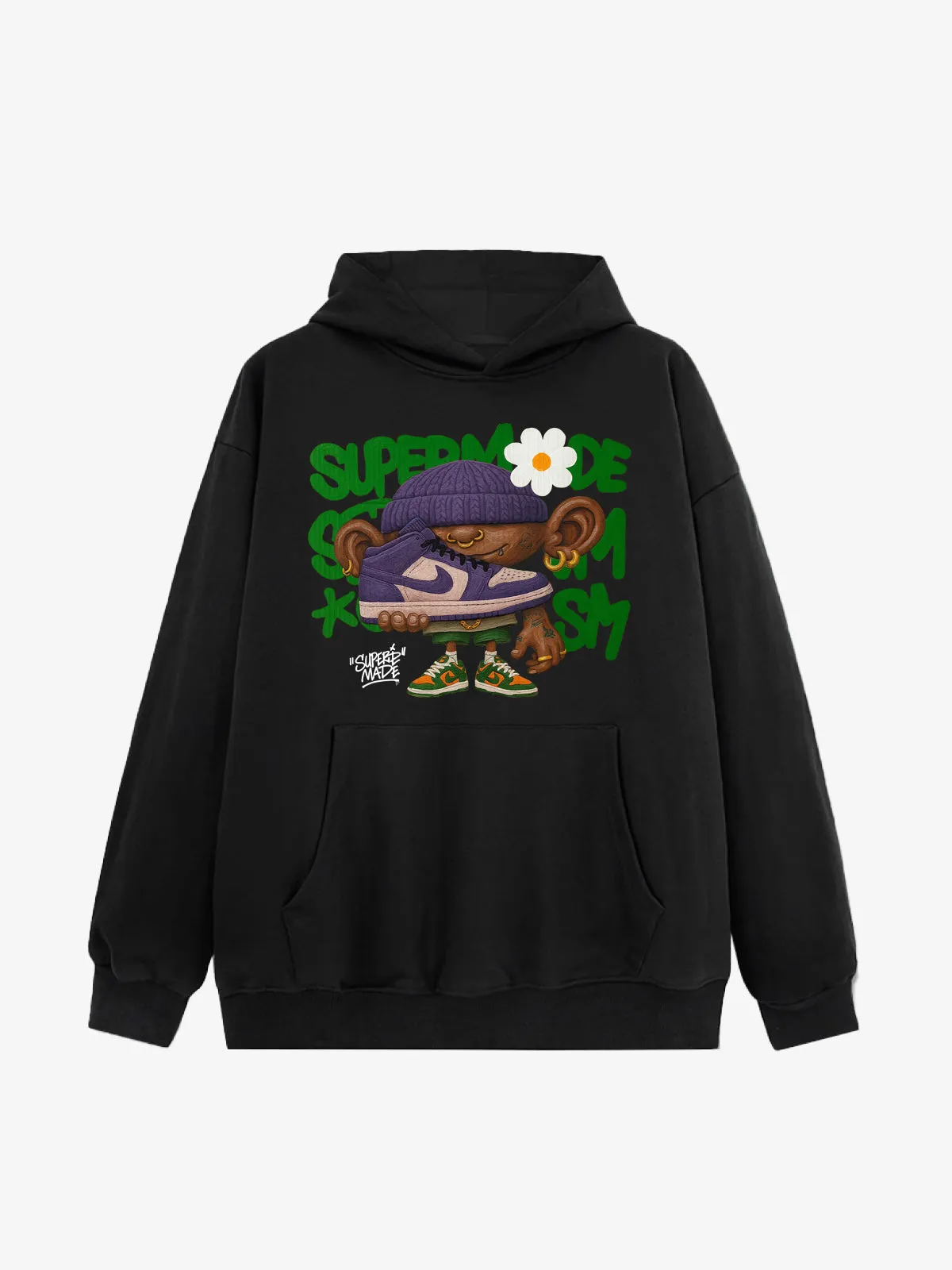 Street Cartoon Trend Sneakers Boy Hoodie sold by Thesupermade product image thumbnail 2