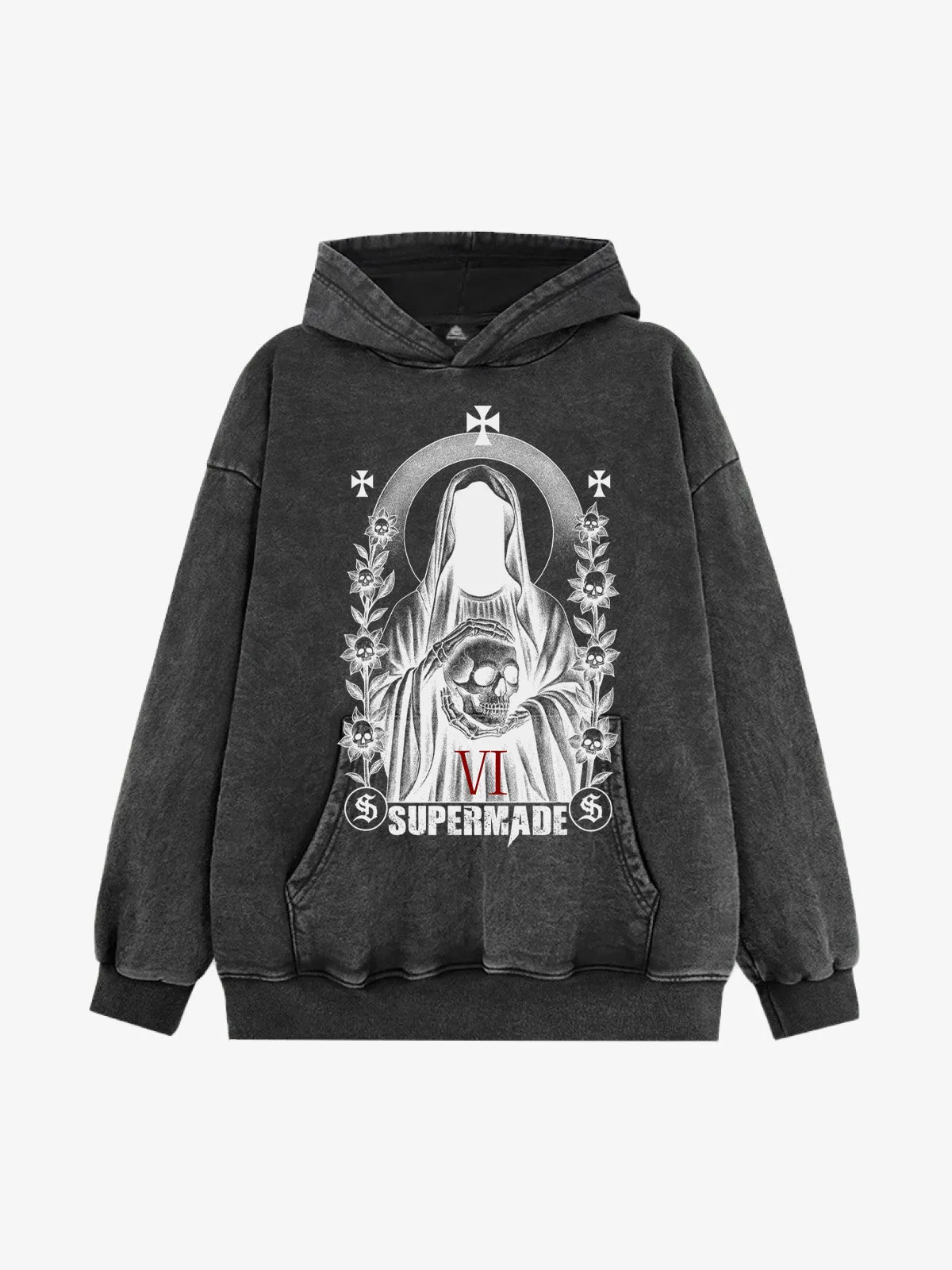 Vintage Gothic Skull Death Graphic Hoodie sold by Thesupermade