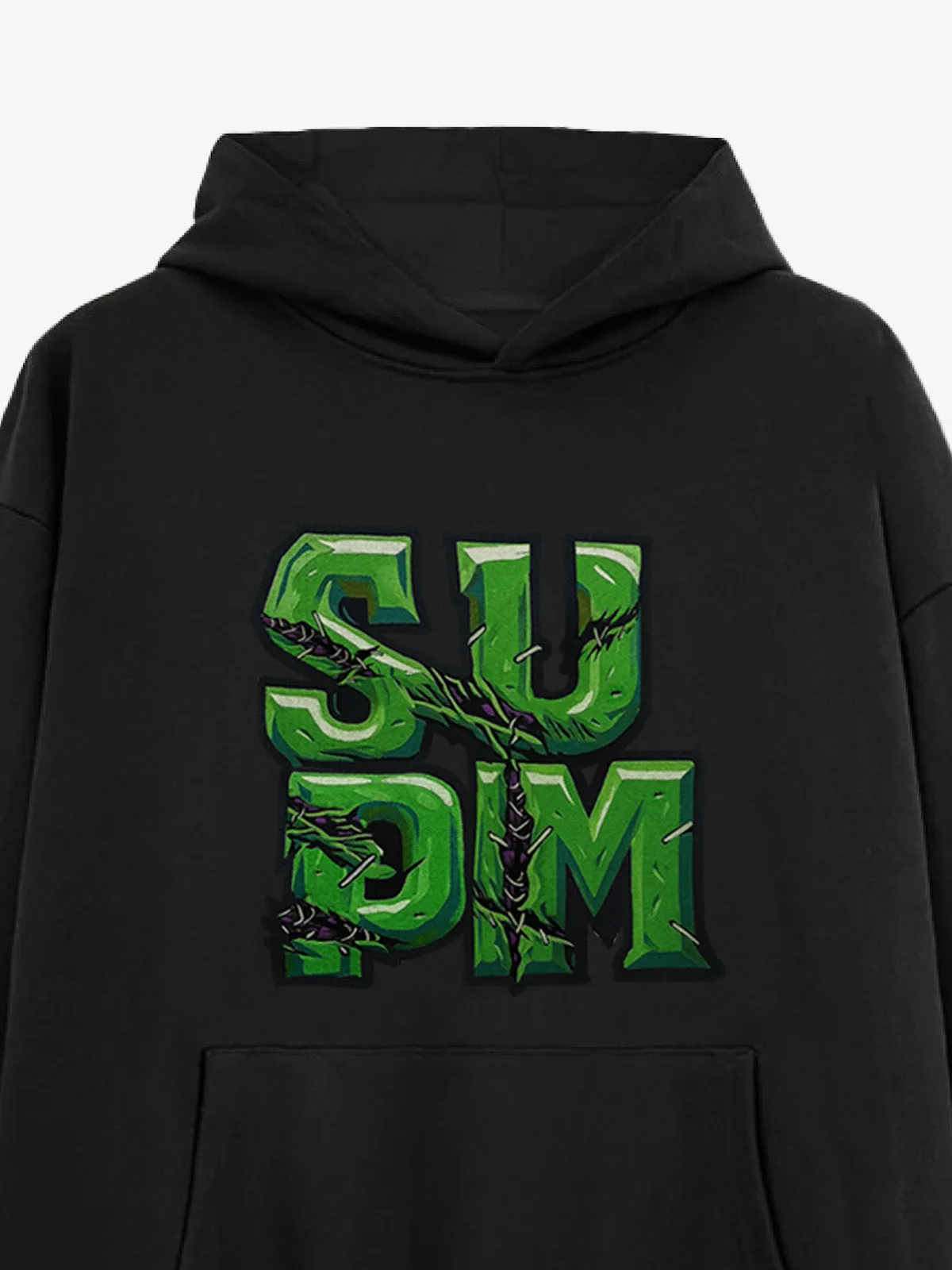 Supermade Green Thorn Font Print Hoodie sold by Thesupermade product image thumbnail 5