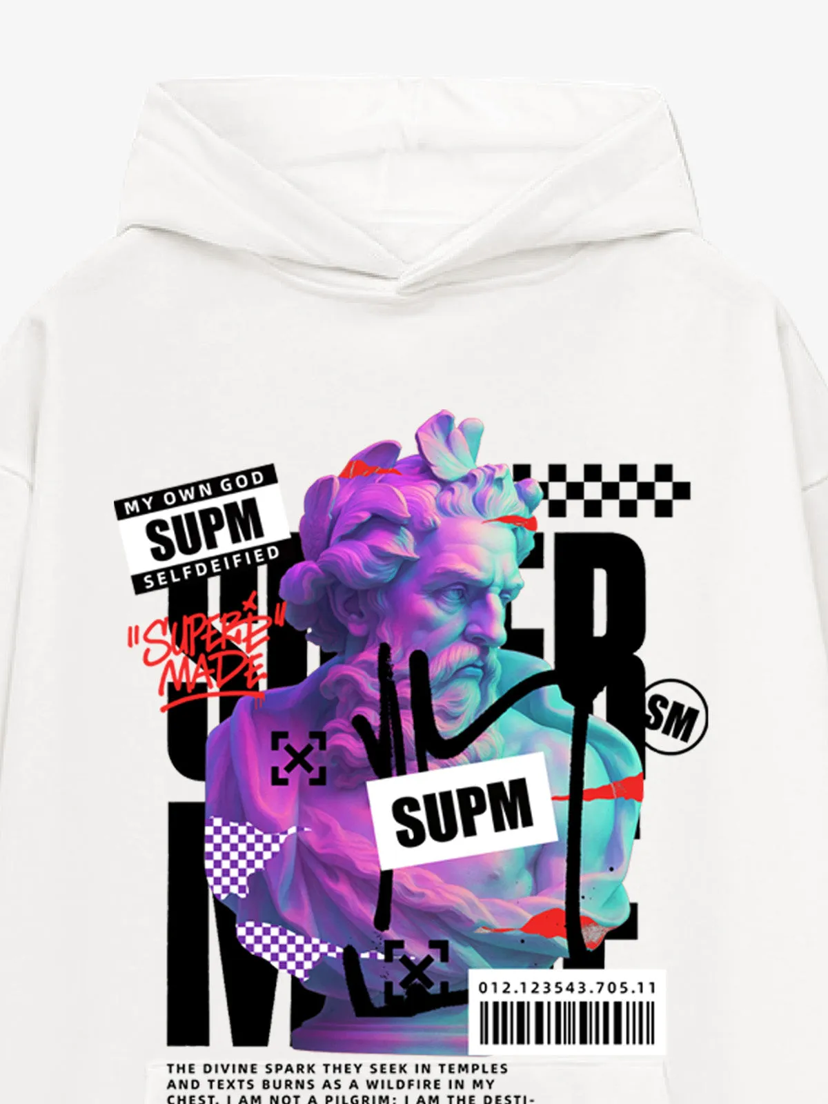 Thesupermade Cyber Classical Greek Statue Hoodie sold by Thesupermade product image thumbnail 4