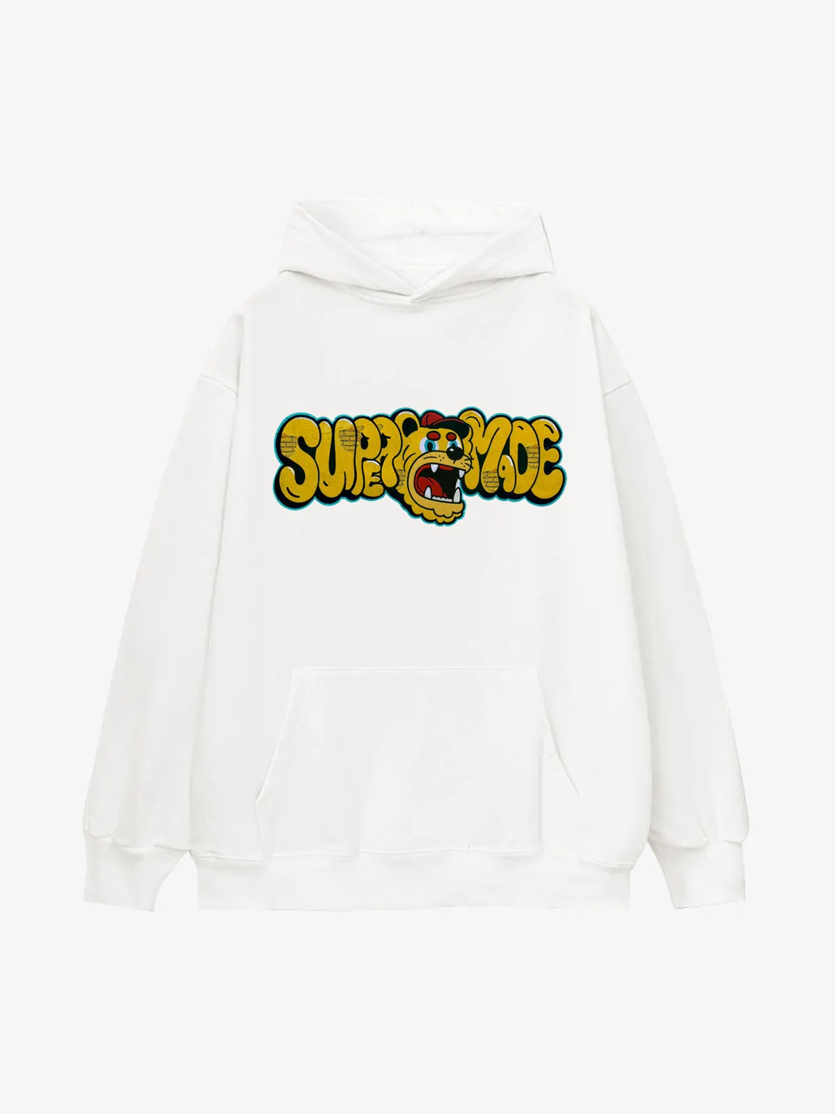 Street-Cool Tiger Head Graffiti Hoodie sold by Thesupermade