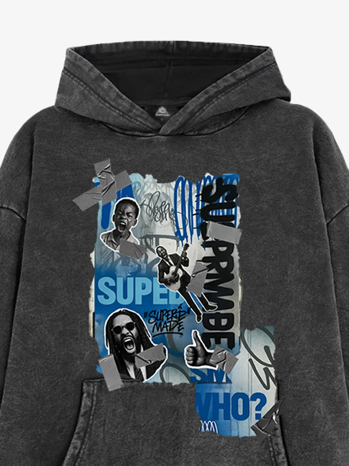 Supermade Graffiti Retro Hip-hop Sticker Effect Hoodie sold by Thesupermade product image thumbnail 5