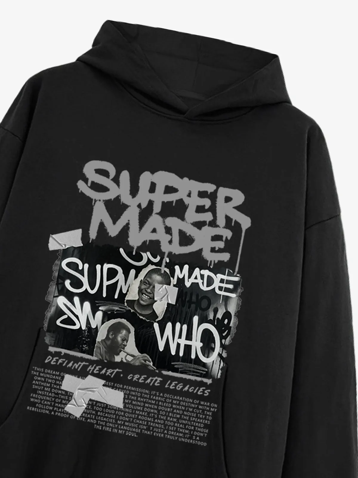 Trendy Retro Graffiti Character Hoodie sold by Thesupermade product image thumbnail 5