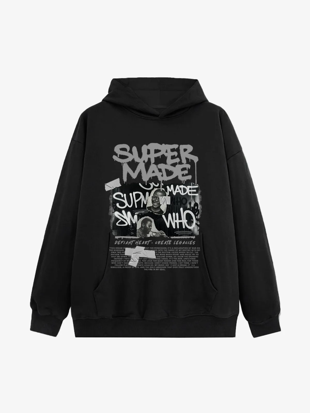 Trendy Retro Graffiti Character Hoodie sold by Thesupermade product image thumbnail 2