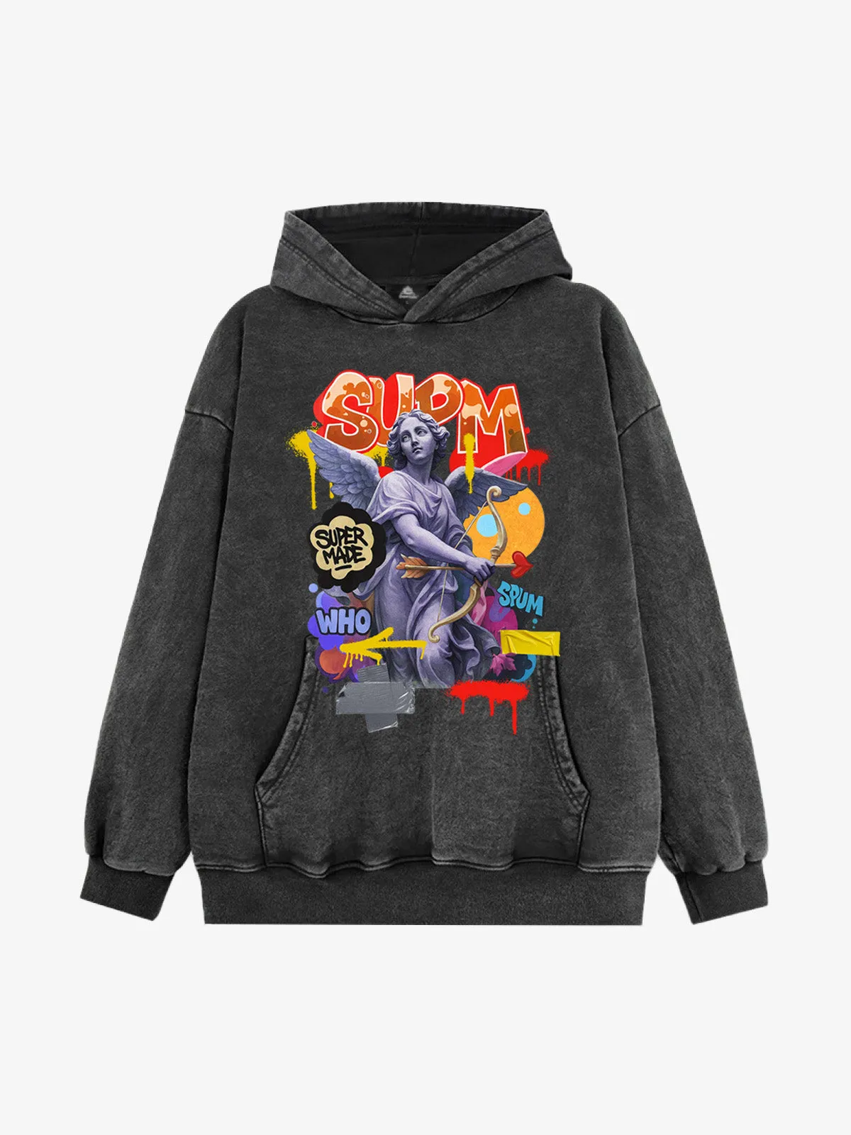 French Terry Cupid Statue Hoodie sold by Thesupermade product image thumbnail 3