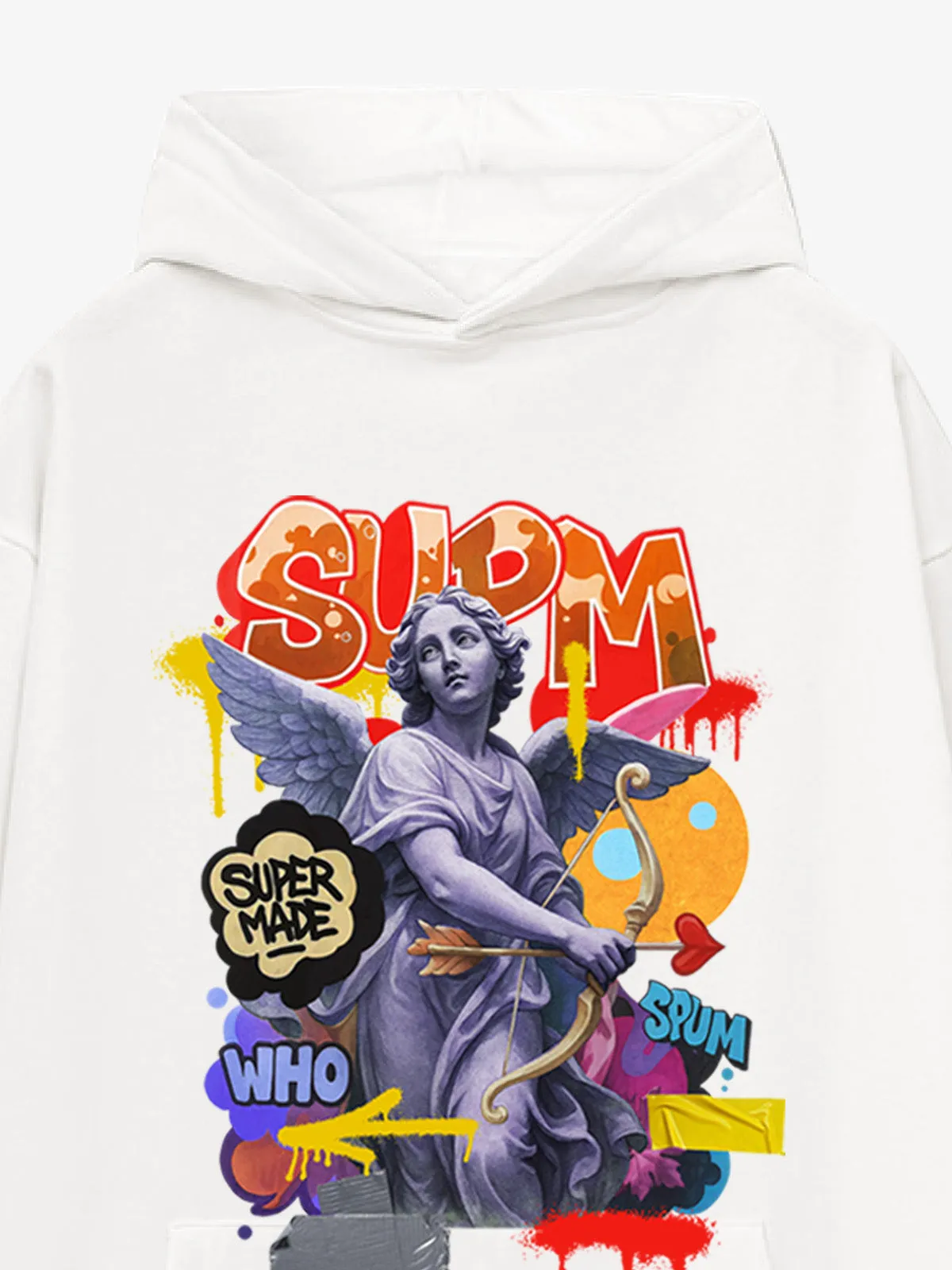 French Terry Cupid Statue Hoodie sold by Thesupermade product image thumbnail 4