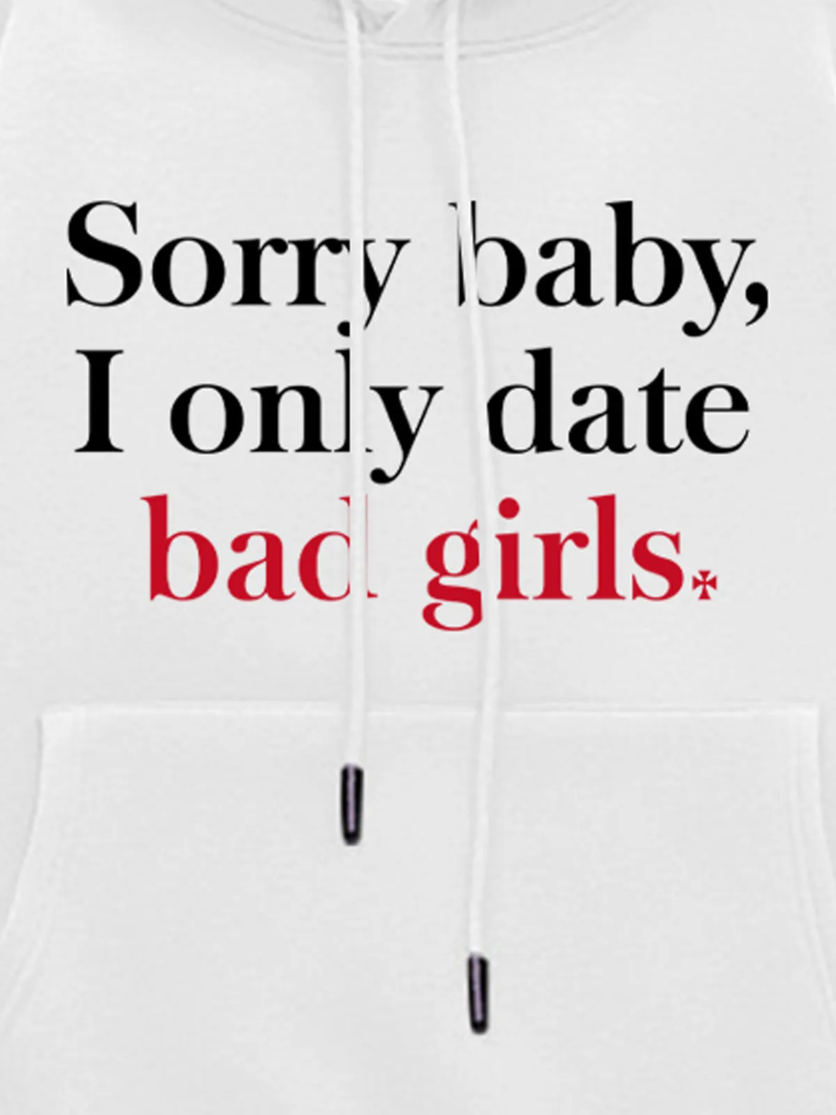 Street Contrast Letter Design Print Plush Hoodie sold by Thesupermade product image thumbnail 4