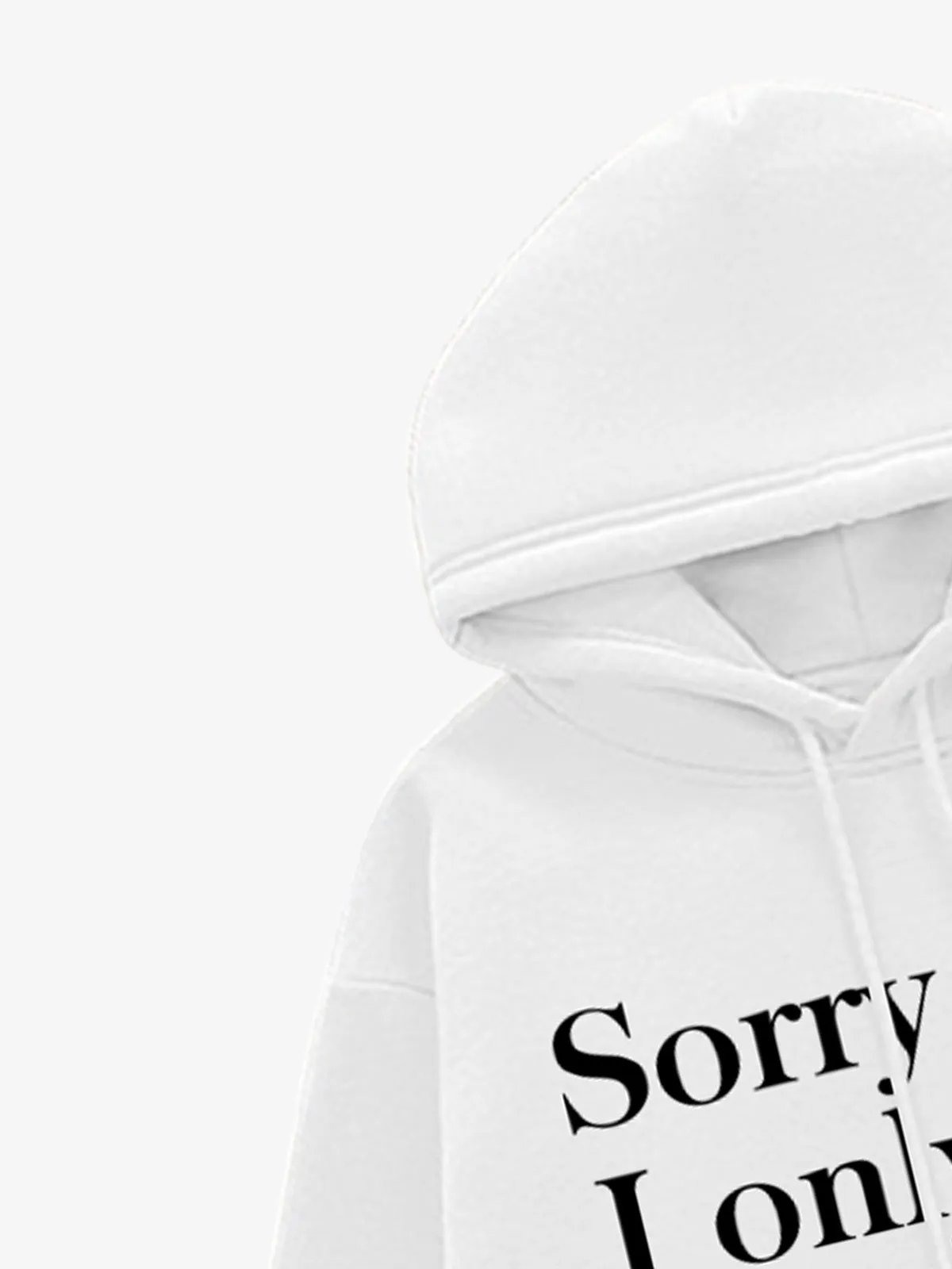 Street Contrast Letter Design Print Plush Hoodie sold by Thesupermade product image thumbnail 3