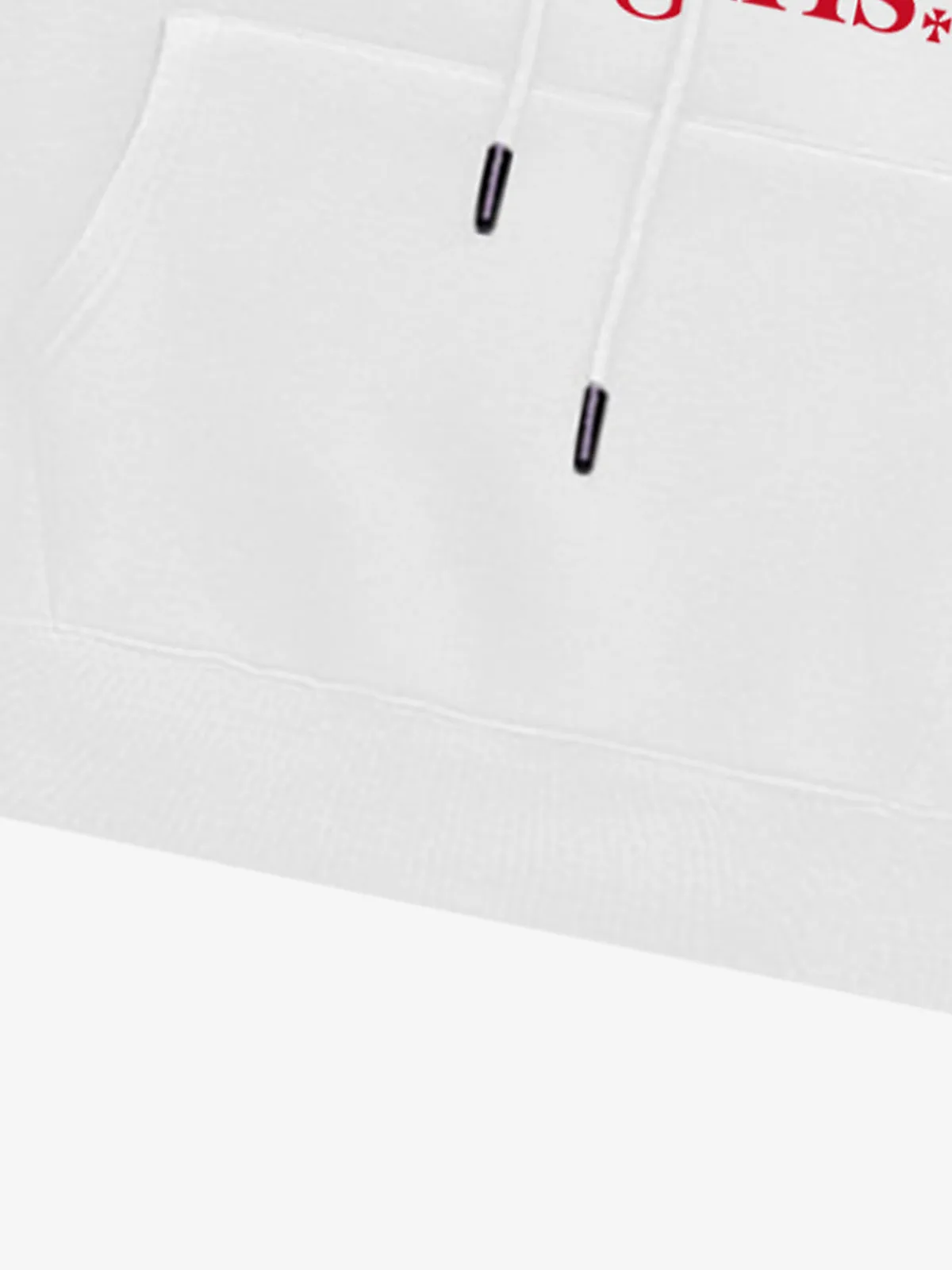 Street Contrast Letter Design Print Plush Hoodie sold by Thesupermade product image thumbnail 5