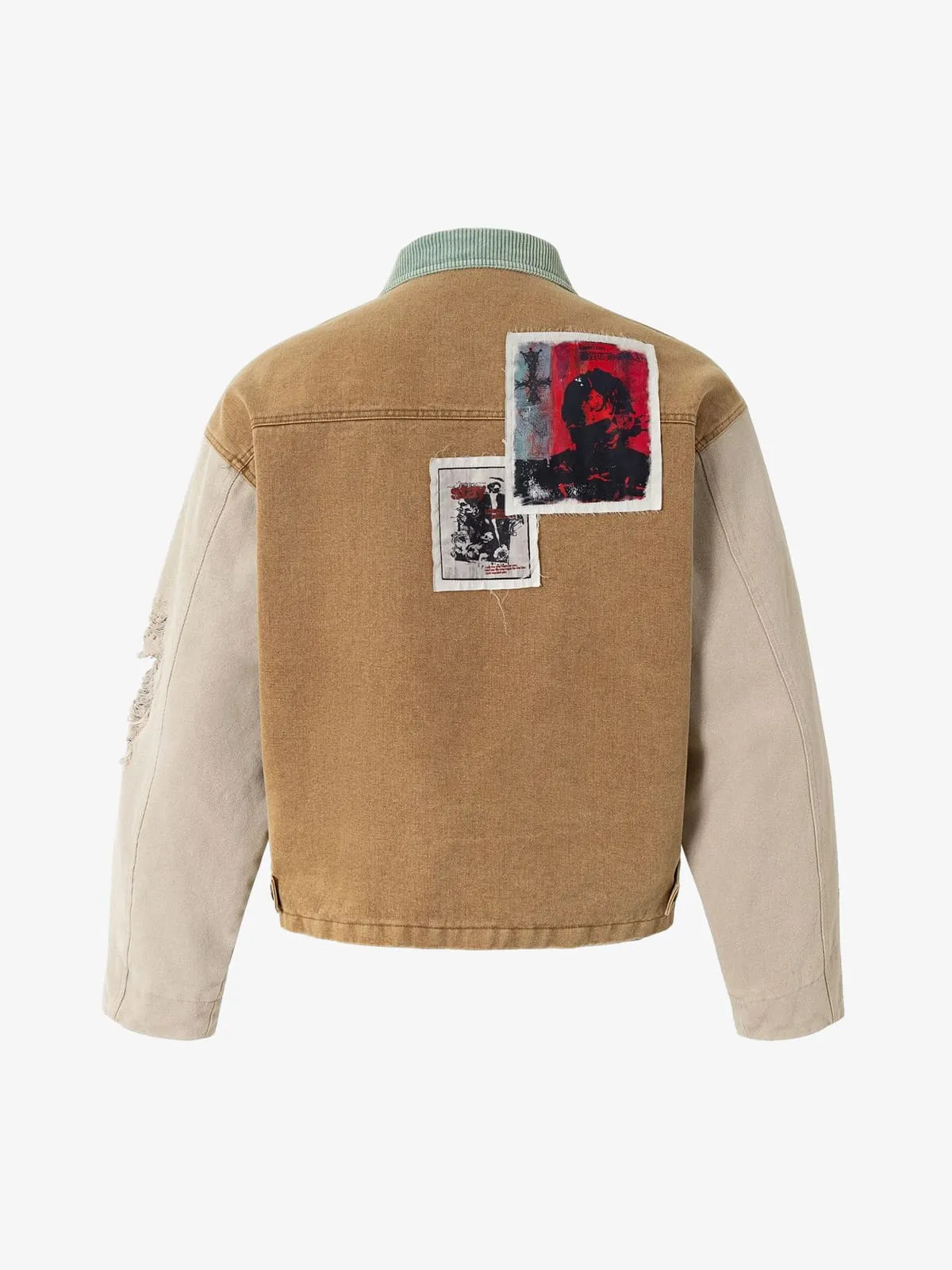 Punk Retro Collage Print Distressed Heavy Jacket - 2539 sold by Thesupermade product image thumbnail 4