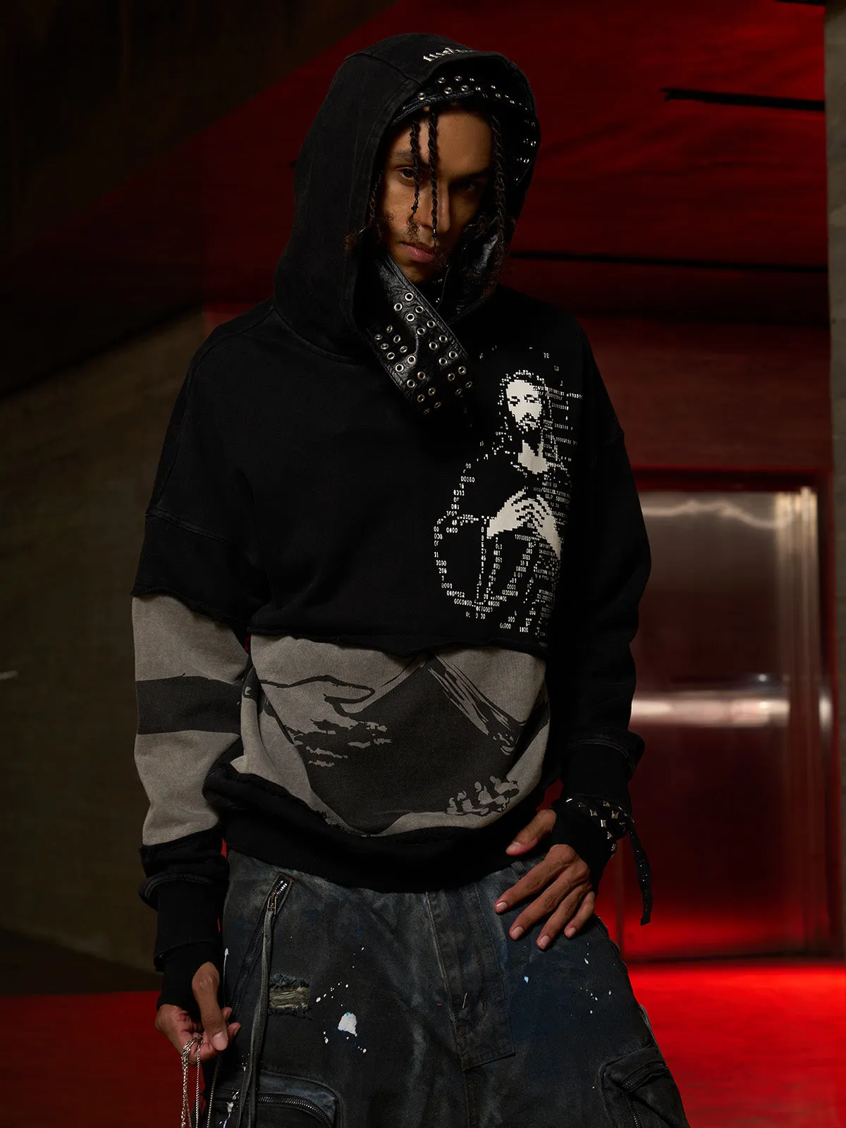 Distressed Electronic Exorcist Print Hoodie sold by Thesupermade product image thumbnail 3
