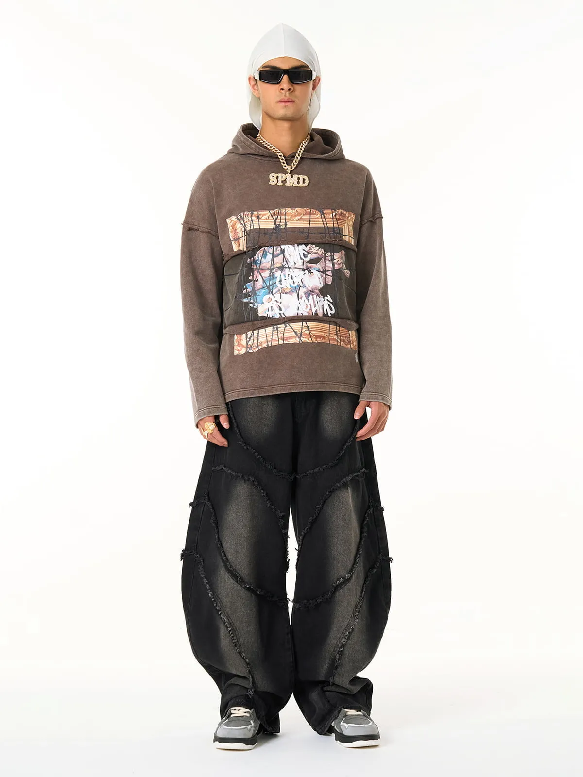 Distressed Thorn Destruction Painting Hoodie sold by Thesupermade product image thumbnail 5