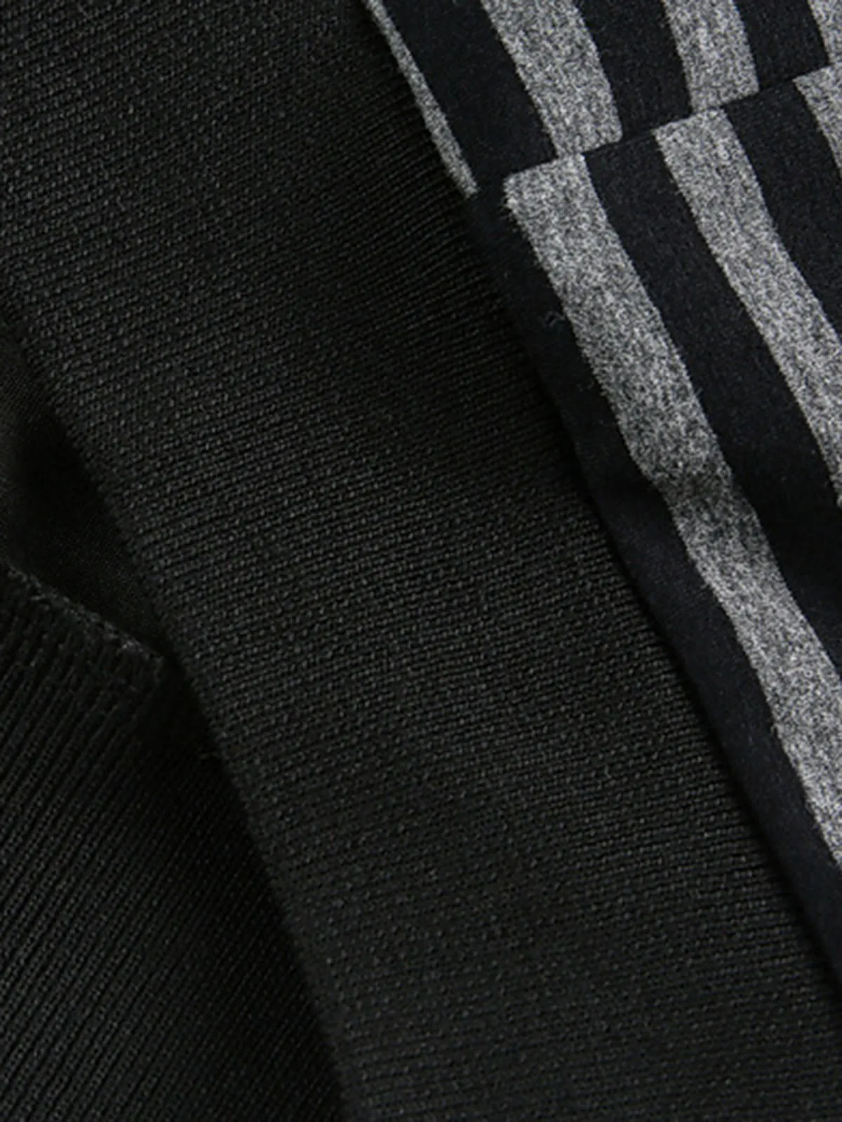 Detachable Fur Collar Striped Zip Up Hoodie sold by Thesupermade product image thumbnail 4