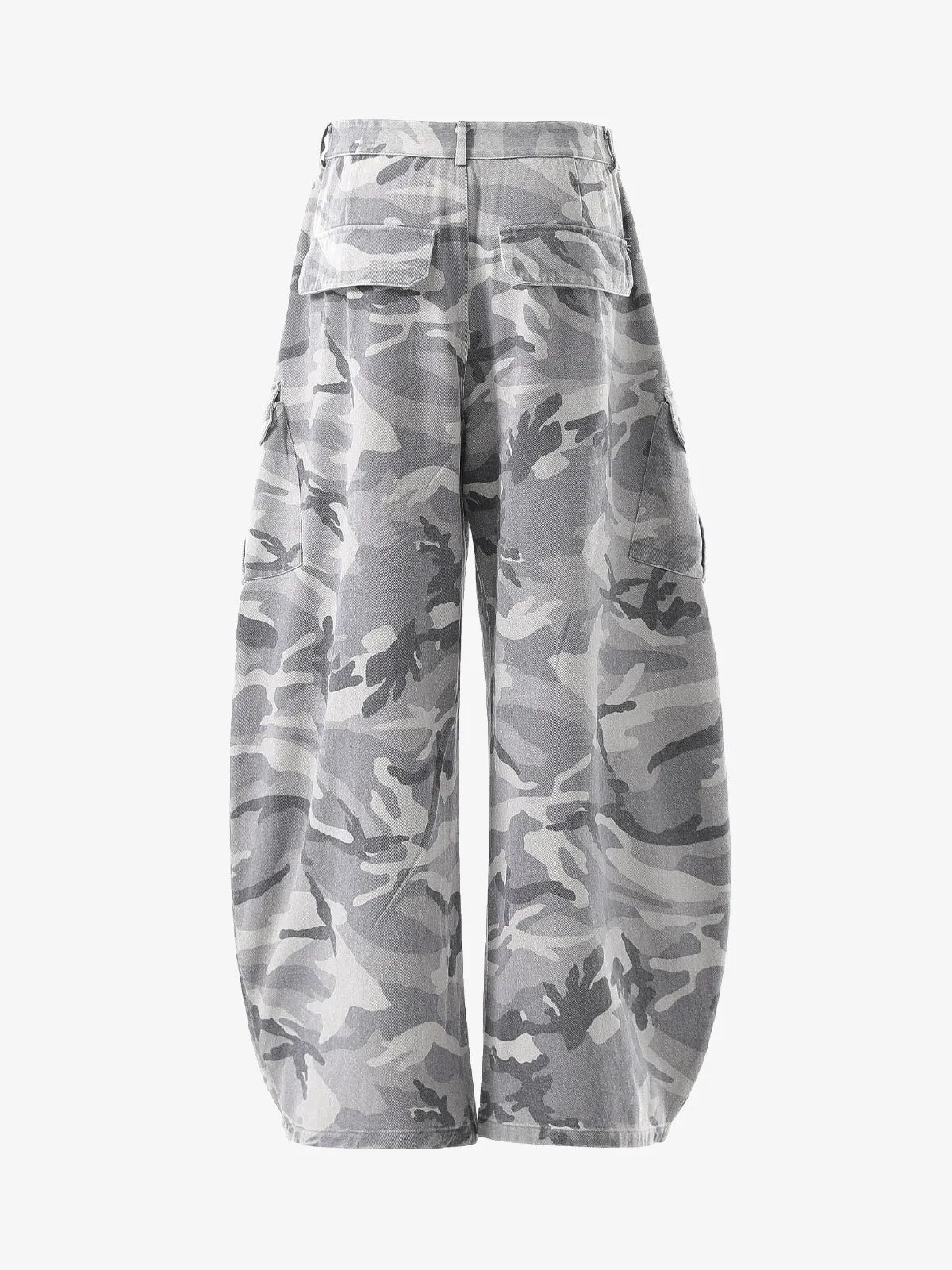 Snow Camouflage Machete Wide-Leg Cargo Barrel Pants - 2548 sold by Thesupermade product image thumbnail 2