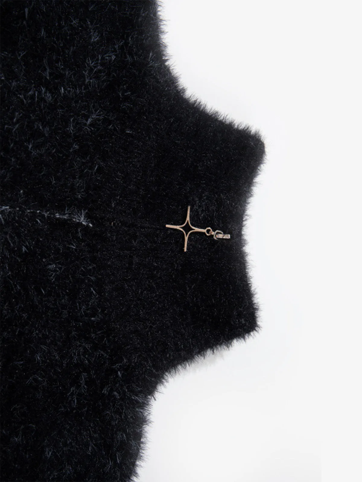 Oversized Mock Neck Zip Jacquard Knit Sweater sold by Thesupermade product image thumbnail 5