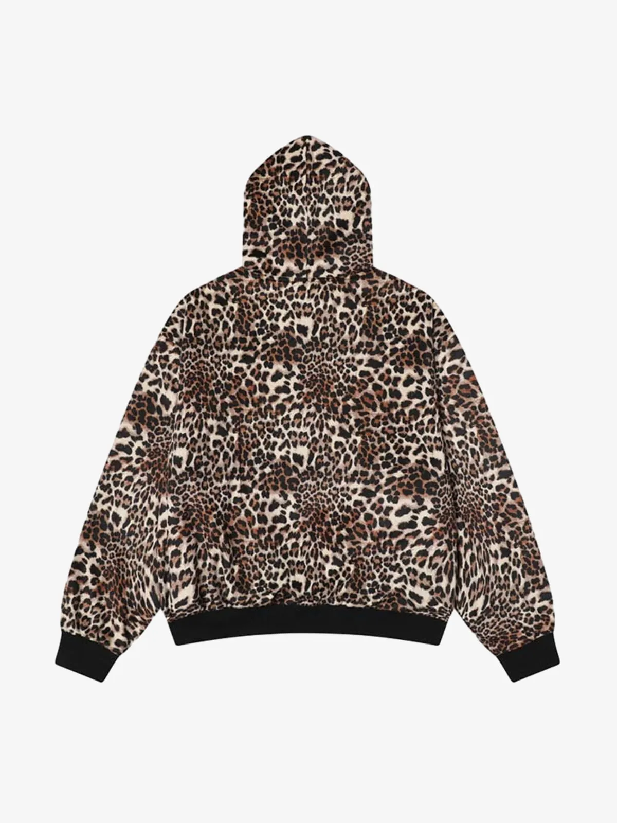 Leopard Reversible Fleece Zip-Up Hoodie sold by Thesupermade product image thumbnail 5