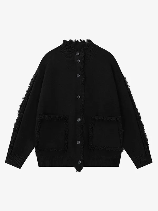 Vintage Frayed Edge Metal Logo Cardigan sold by Thesupermade