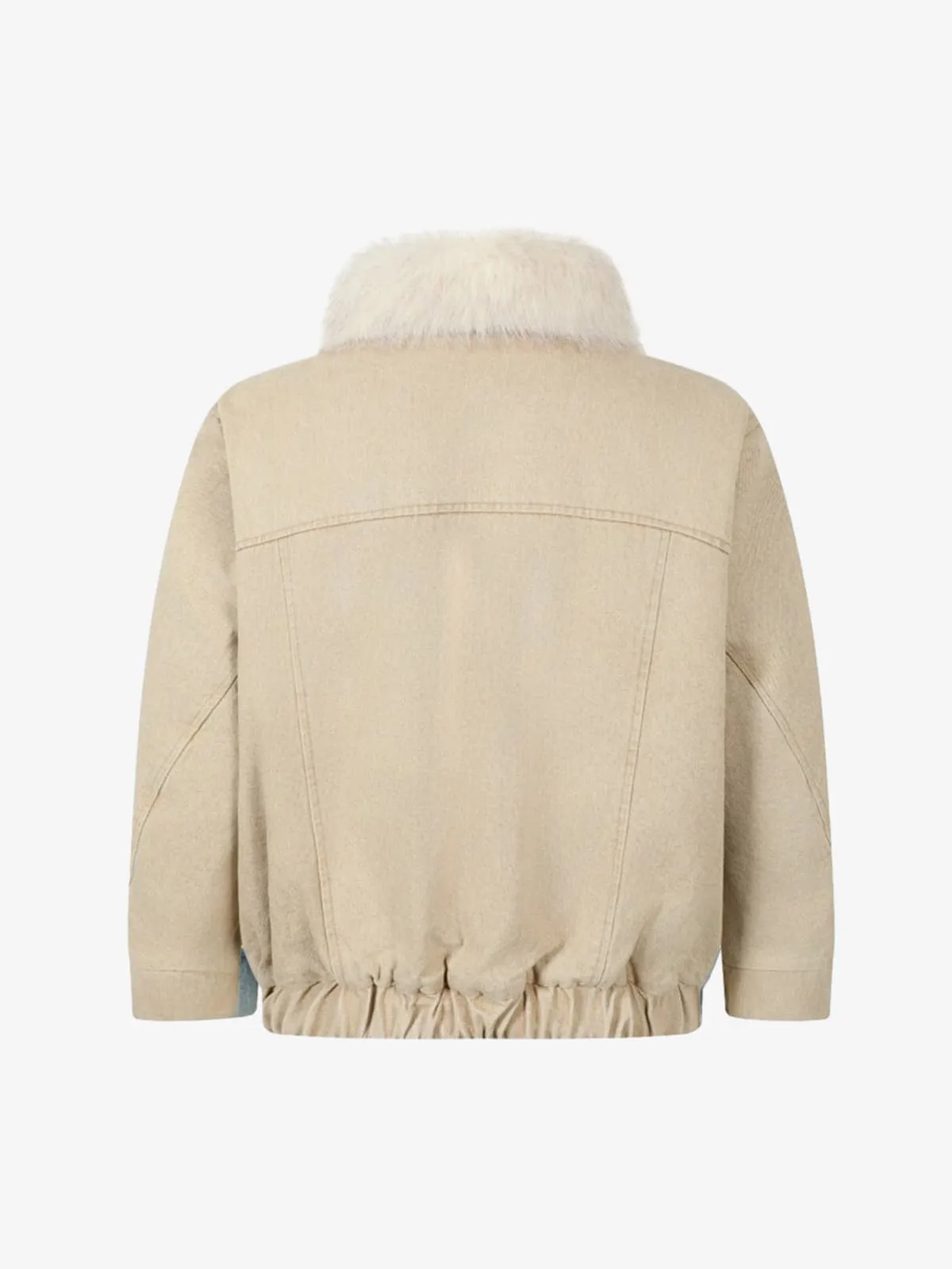 Vintage Detachable Sherpa Collar Aviator Denim Jacket sold by Thesupermade product image thumbnail 3