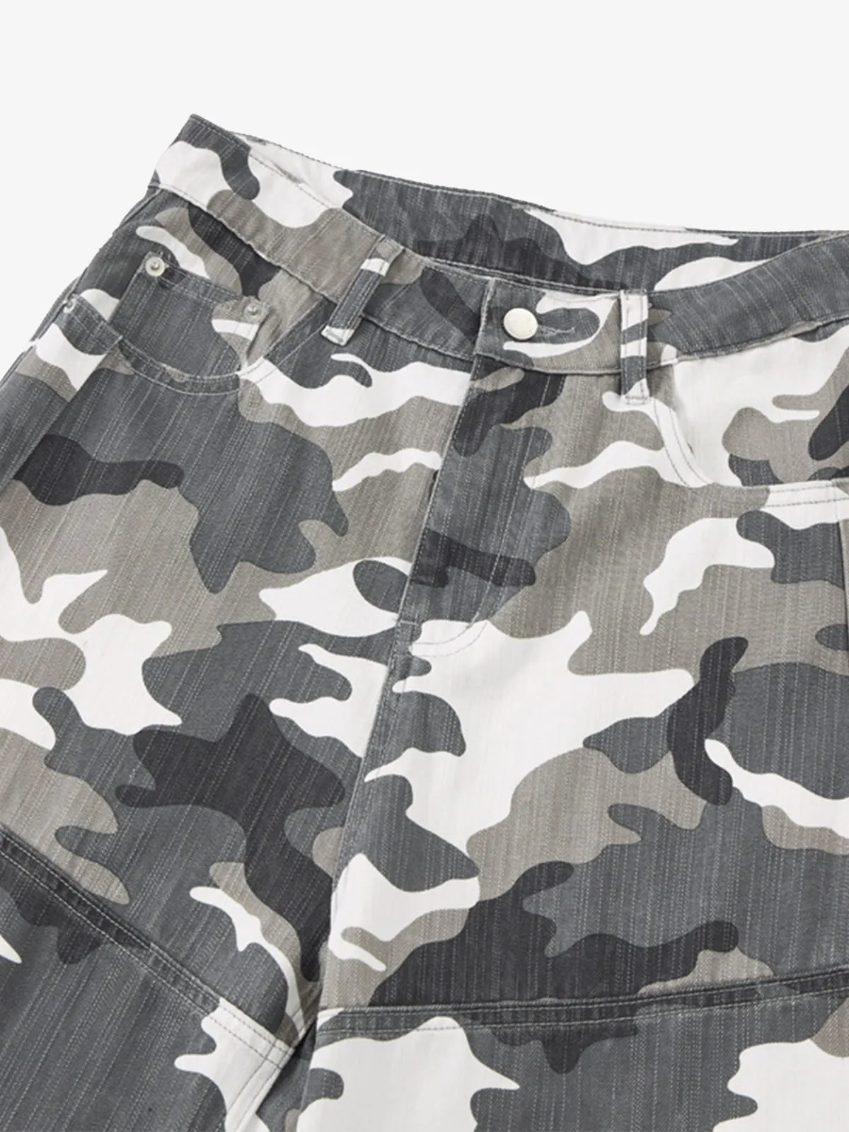 Retro Camouflage Cargo Barrel Pants sold by Thesupermade product image thumbnail 3
