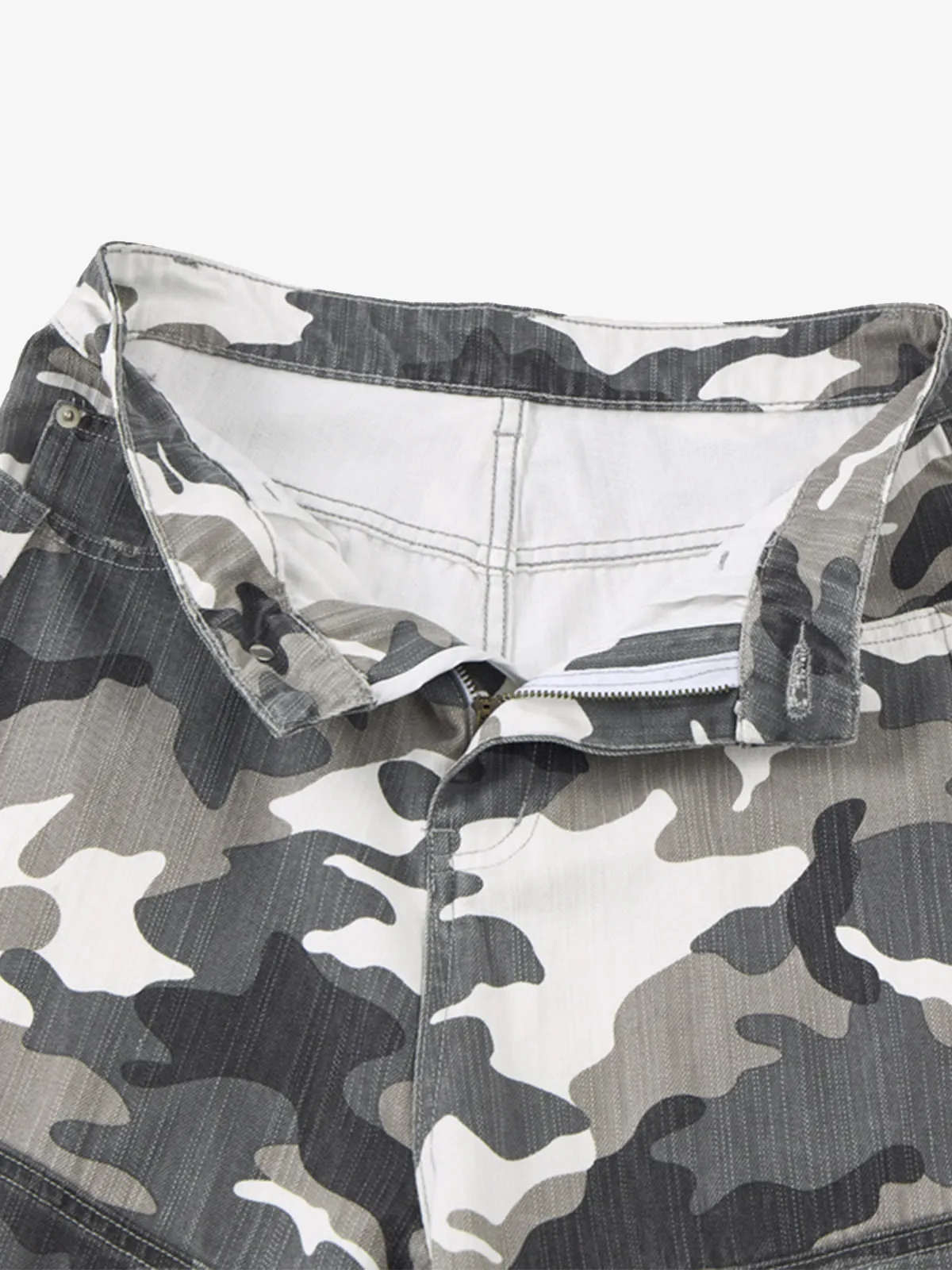 Retro Camouflage Cargo Barrel Pants sold by Thesupermade product image thumbnail 4