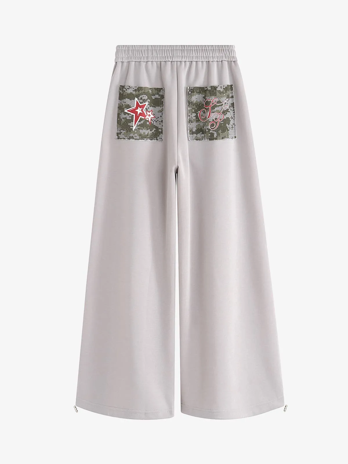 Retro Camouflage Star Patch Colorblock Casual Pants sold by Thesupermade product image thumbnail 2