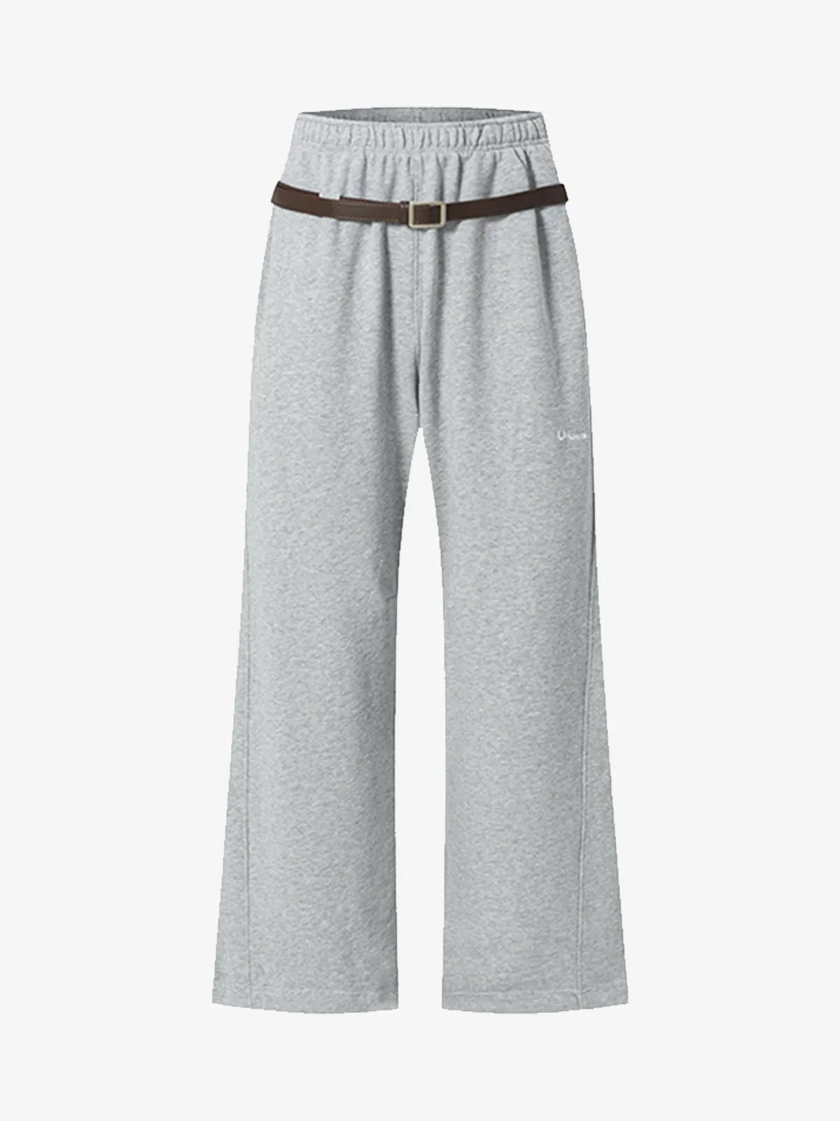 Retro Washed Textured Solid Color Belted Wide-Leg Pants sold by Thesupermade product image thumbnail 2