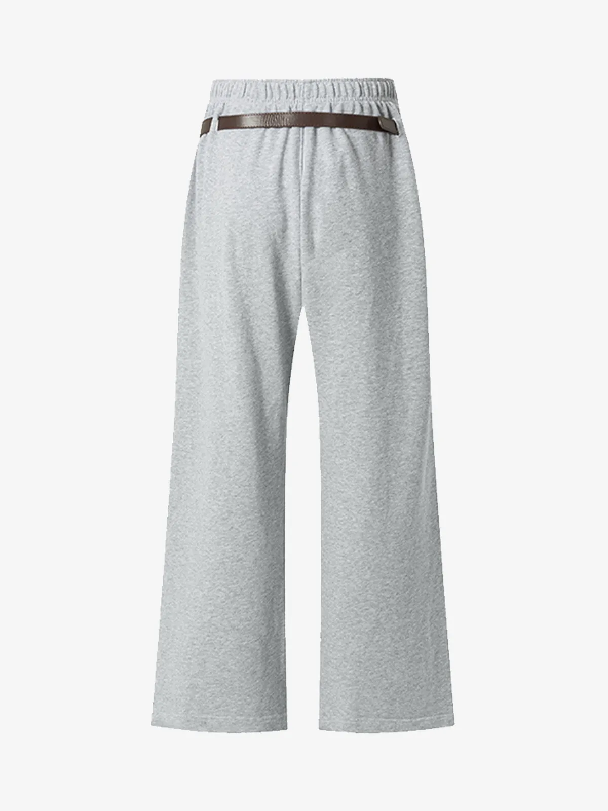 Retro Washed Textured Solid Color Belted Wide-Leg Pants sold by Thesupermade product image thumbnail 4