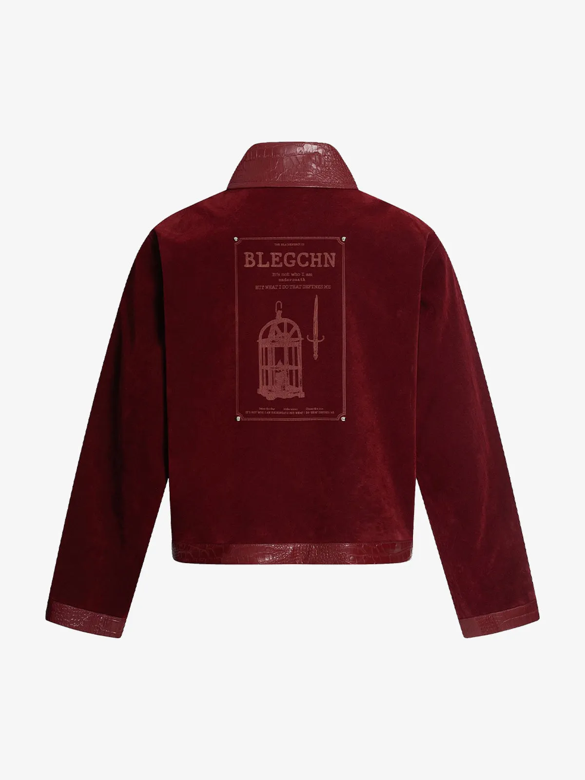 Vintage Suede PU Leather Collar Zip Up Jacket sold by Thesupermade product image thumbnail 3