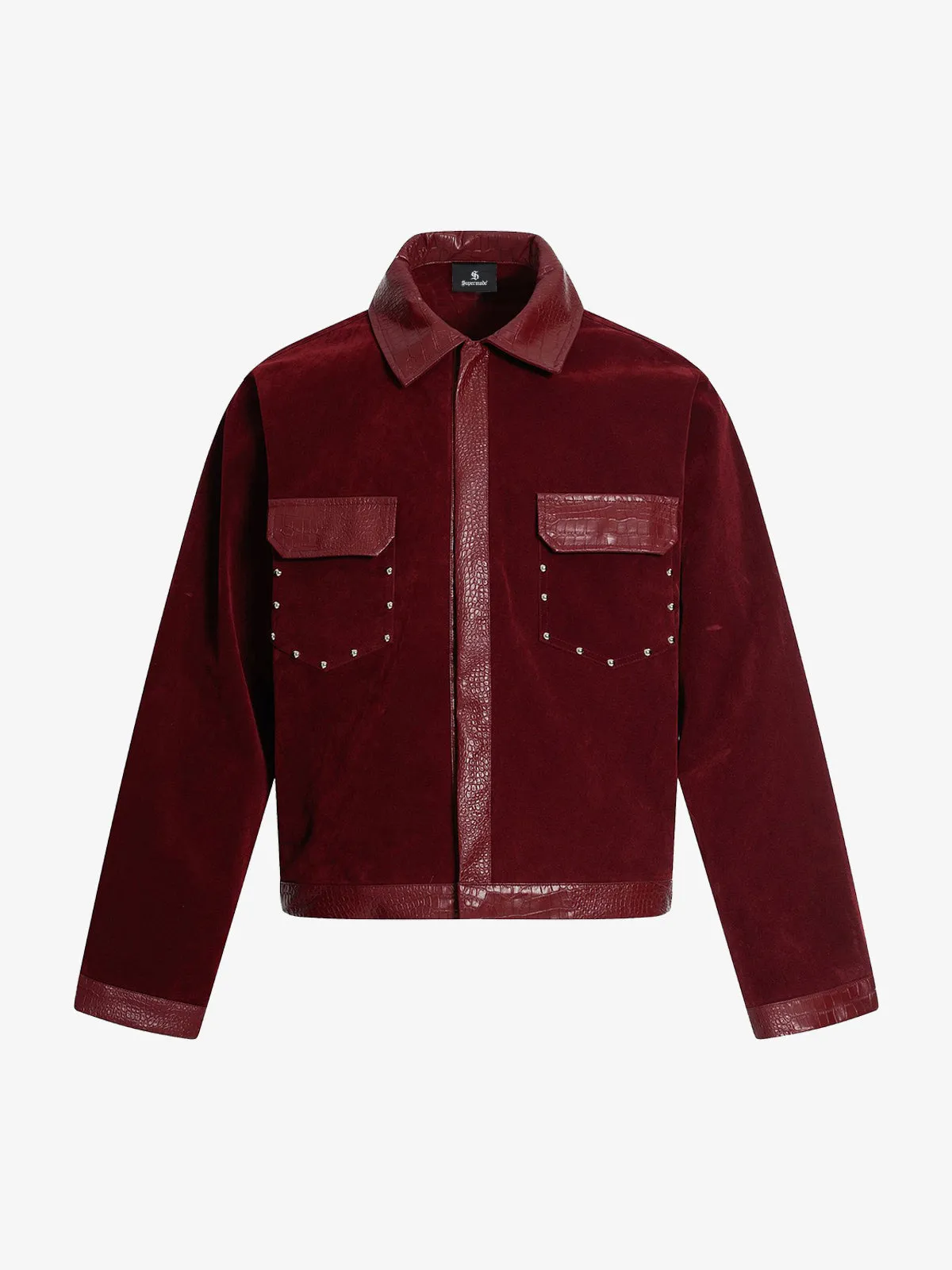 Vintage Suede PU Leather Collar Zip Up Jacket sold by Thesupermade