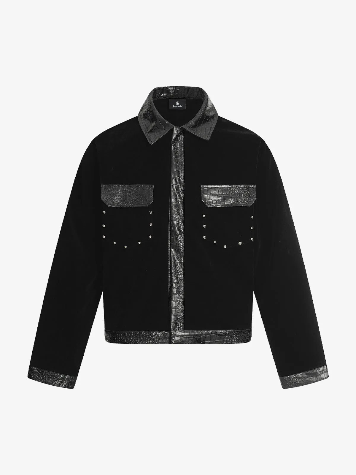 Vintage Suede PU Leather Collar Zip Up Jacket sold by Thesupermade product image thumbnail 2