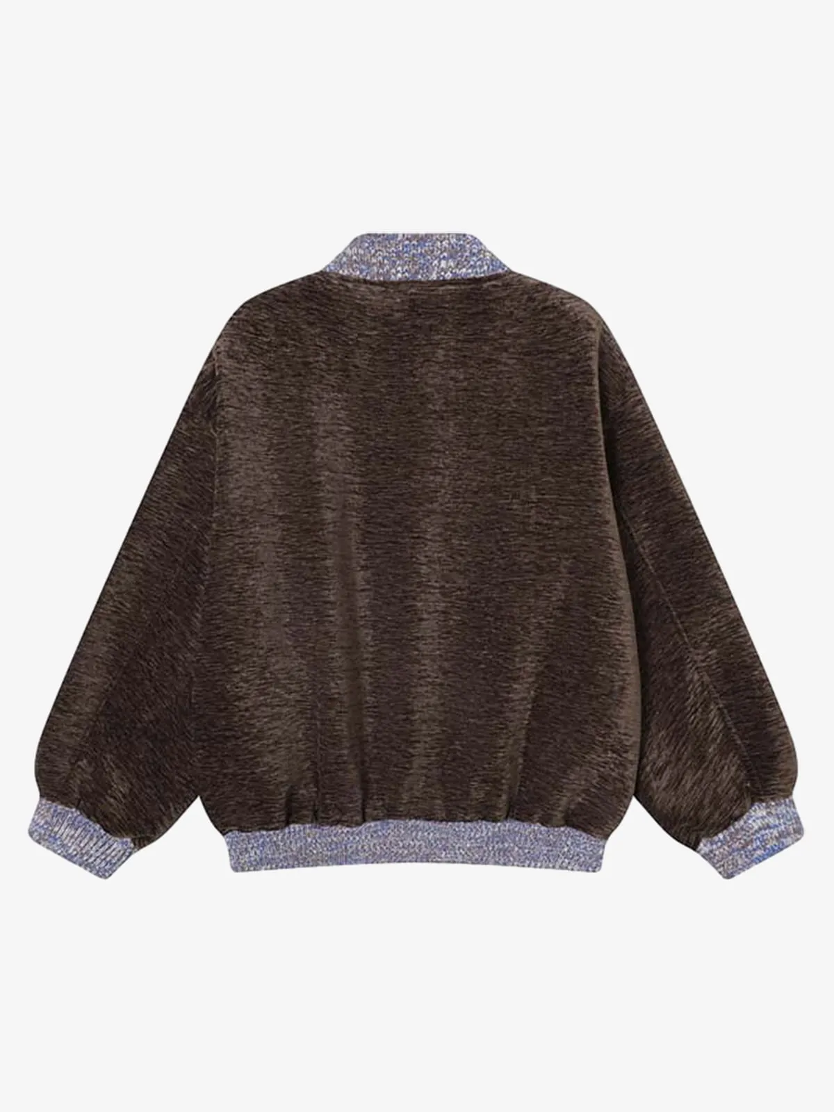 Vintage Chenille Color-Block Baseball Collar Jacket sold by Thesupermade product image thumbnail 3