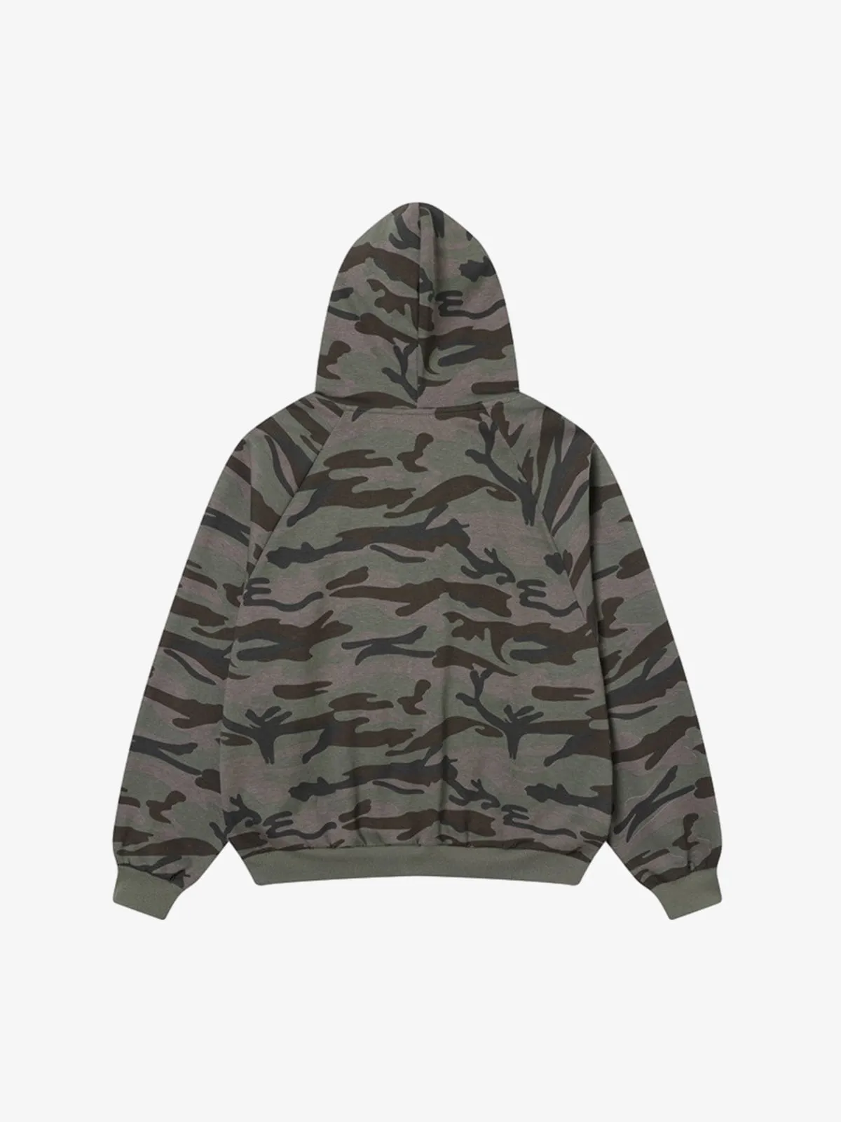 Street Camouflage Rhinestone Letter Zip Up Hoodie sold by Thesupermade product image thumbnail 2