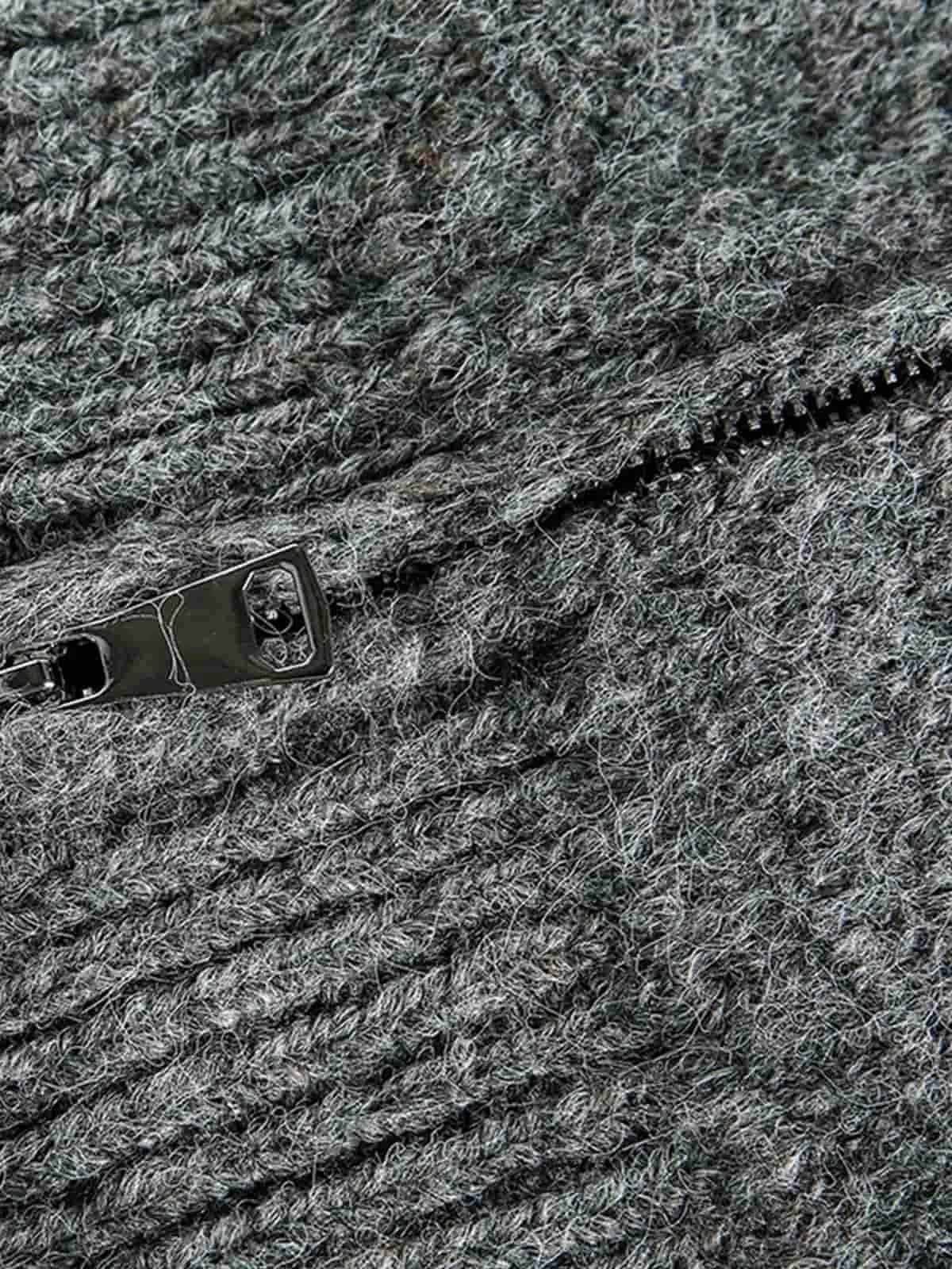 Retro Christmas Reindeer Pattern Zip-Up Knit Cardigan Sweater sold by Thesupermade product image thumbnail 3