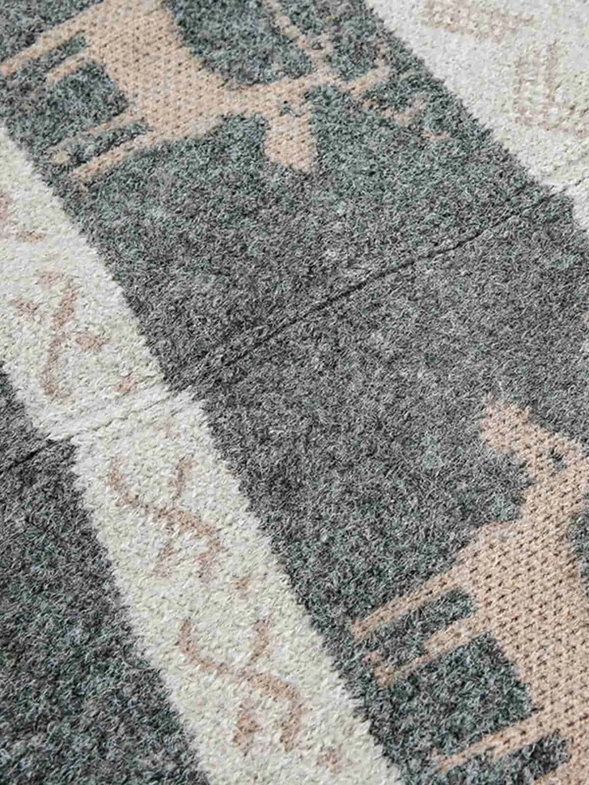 Retro Christmas Reindeer Pattern Zip-Up Knit Cardigan Sweater sold by Thesupermade product image thumbnail 4