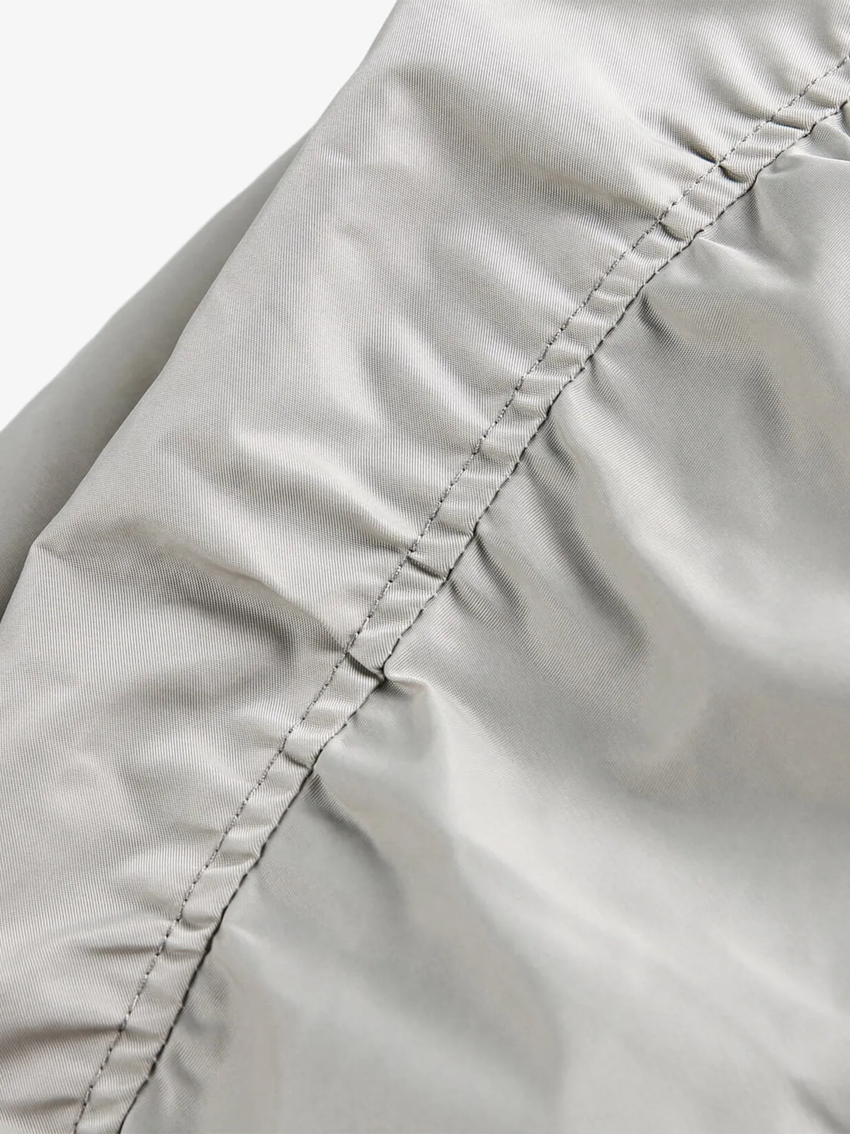 Vintage Washed Pleated Patchwork Hooded Bomber Jacket sold by Thesupermade product image thumbnail 4