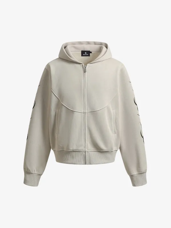 Street Side Tribal Flame Print Zip Up Hoodie sold by Thesupermade