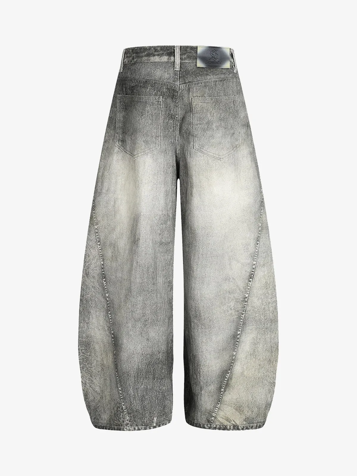 Vintage Heavy Distressed Washed Barrel Jeans sold by Thesupermade product image thumbnail 2
