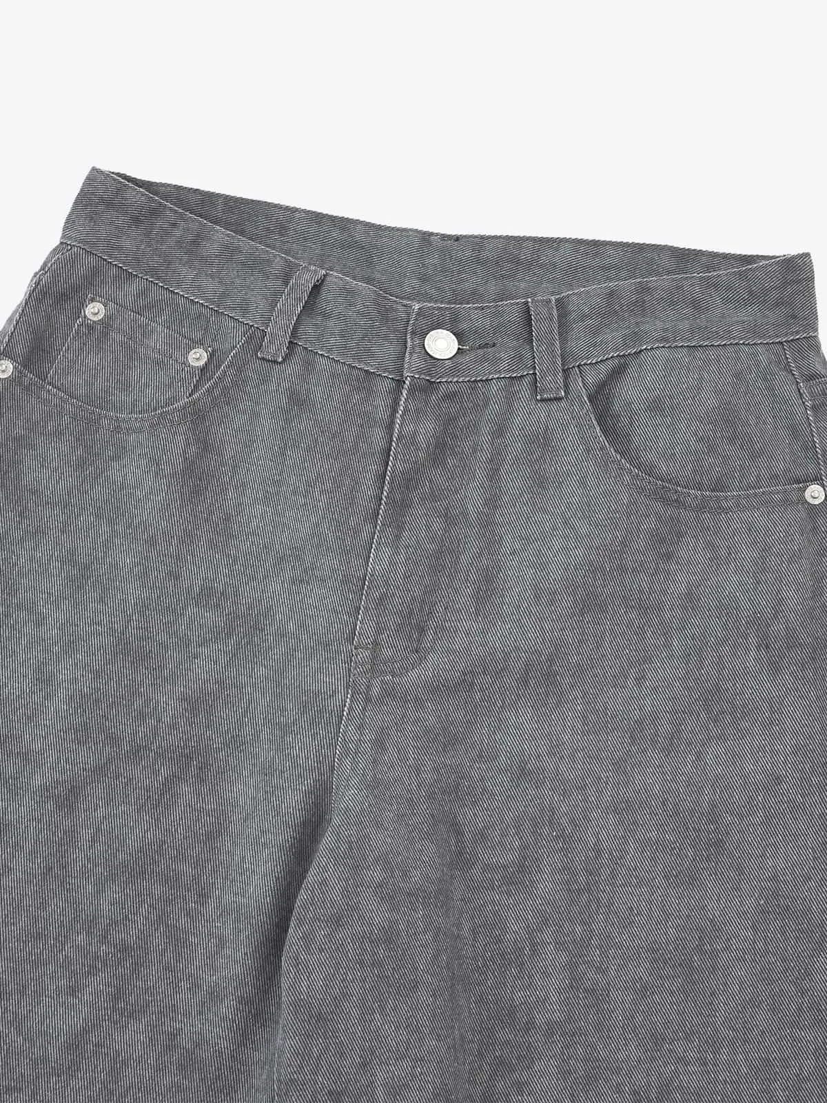 Retro Distressed Washed Texture Wide-Leg Pants sold by Thesupermade product image thumbnail 3