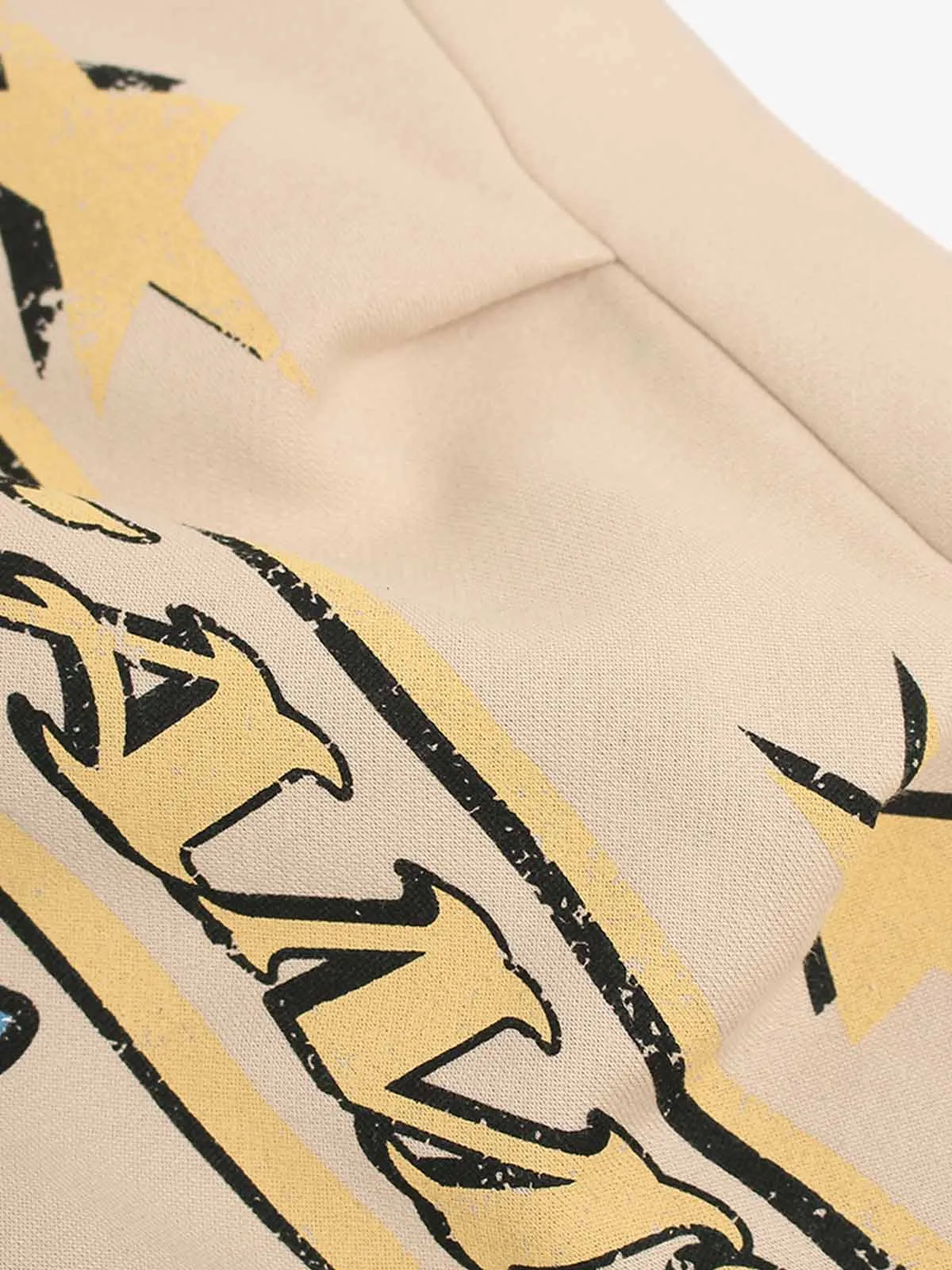 Retro Fleece-Lined Letter Graffiti Print Baggy Sweatpants sold by Thesupermade product image thumbnail 5