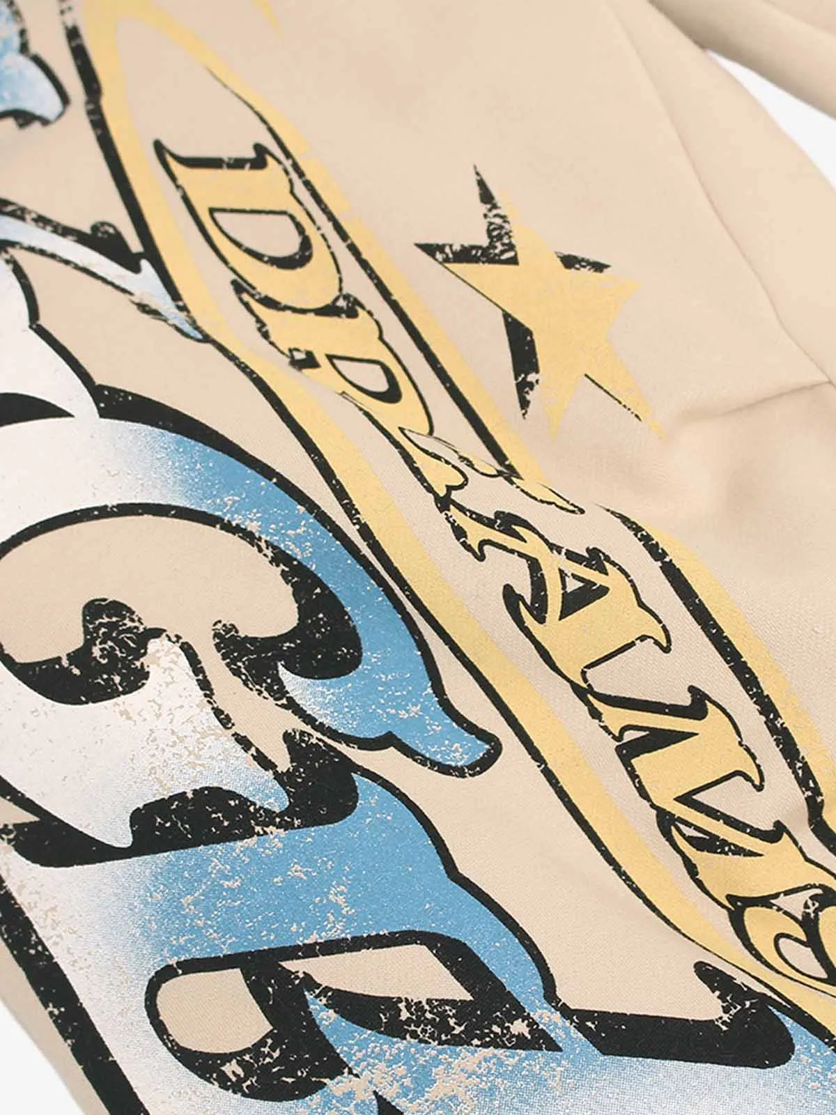 Retro Fleece-Lined Letter Graffiti Print Baggy Sweatpants sold by Thesupermade product image thumbnail 4