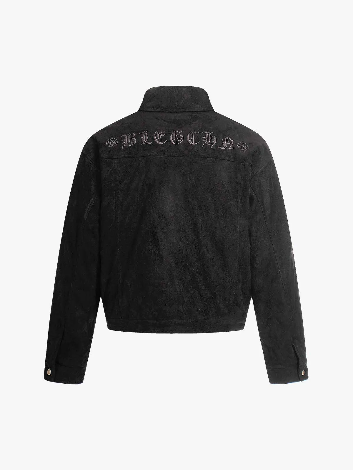 Retro Suede Asymmetric Buckle Design Down Jacket sold by Thesupermade product image thumbnail 4