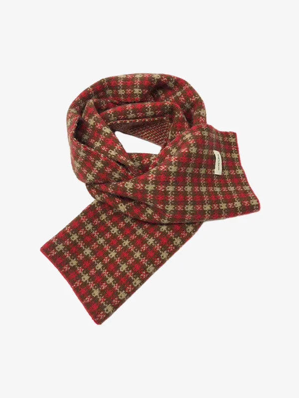 Vintage Holiday Plaid Knit Scarf sold by Thesupermade