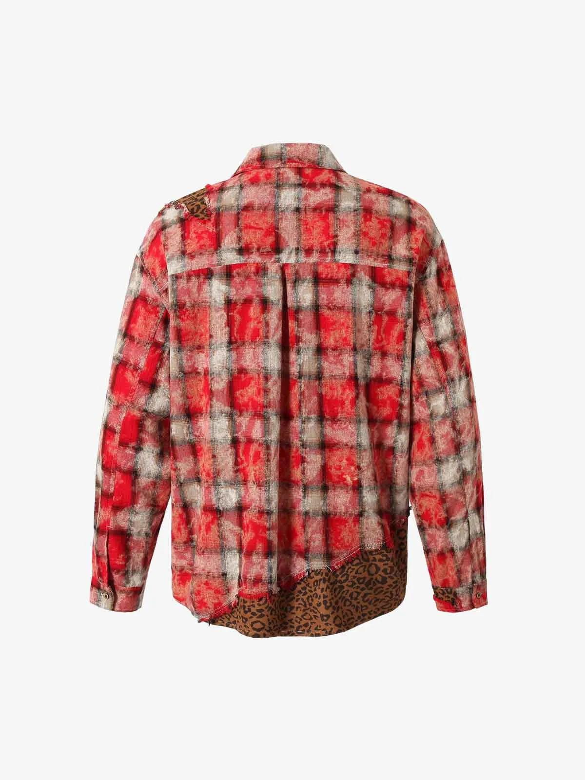 Vintage Patchwork Leopard Plaid Shirt sold by Thesupermade product image thumbnail 2