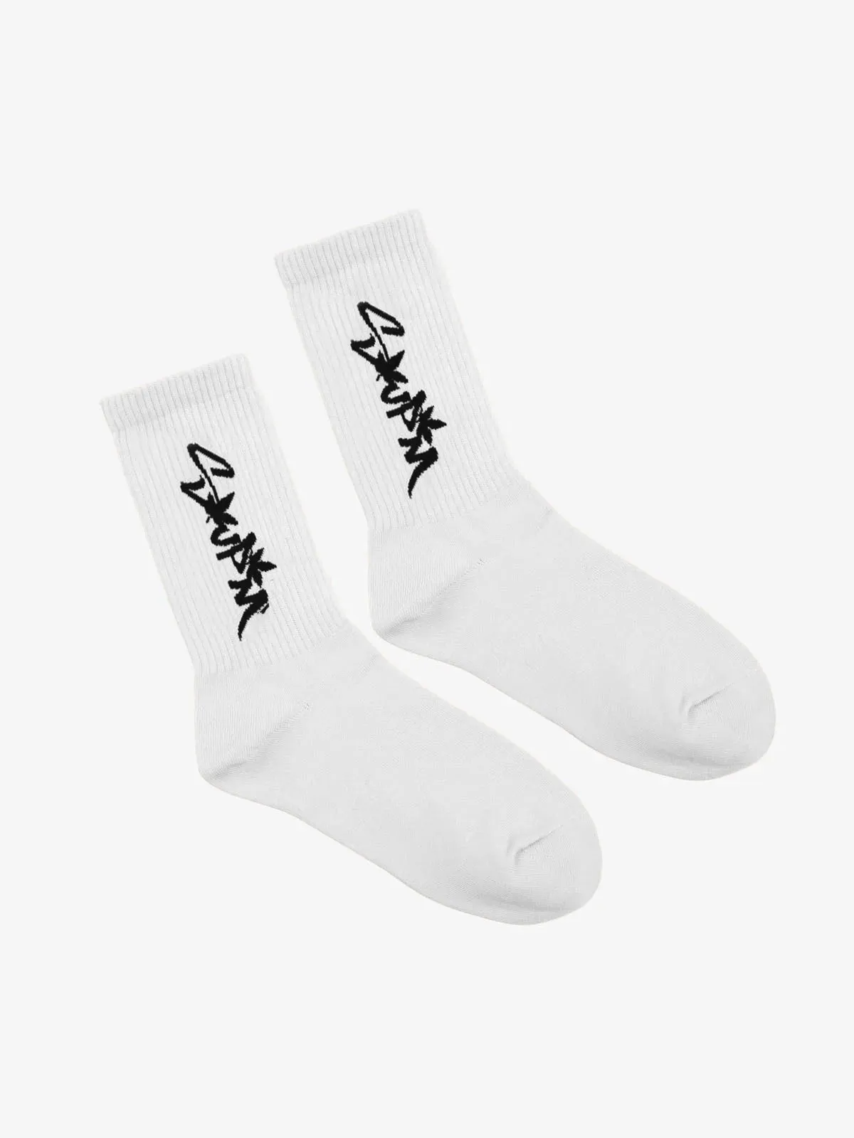 SUPM Unique Logo Letter Print Crew Socks sold by Thesupermade
